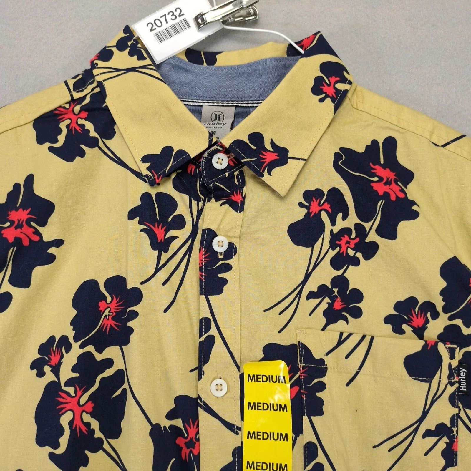 Hurley NWT Hurley Tropical Hawaiian Print Button Up Shirt Men's M Size US M / EU 48-50 / 2 - 10 Thumbnail