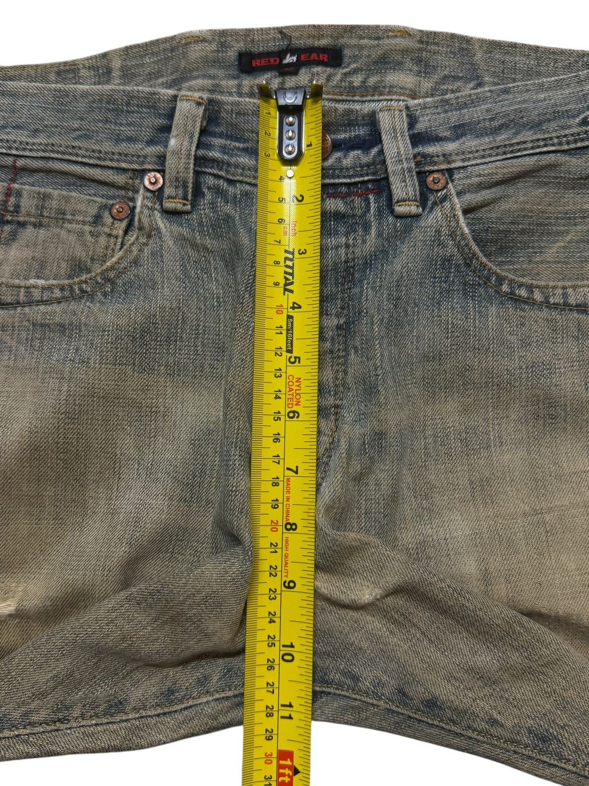 If Six Was Nine Vintage 90s Japanese Brand Mud Wash Distressed Straight Leg Size US 31 - 11 Thumbnail