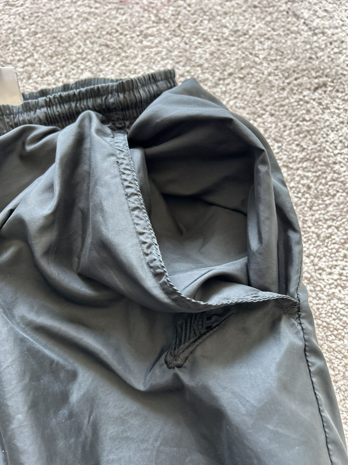 Nike × Vintage Vintage 90s Black On Black Nike Track Pants Size US 30 / EU 46 - 7 Thumbnail