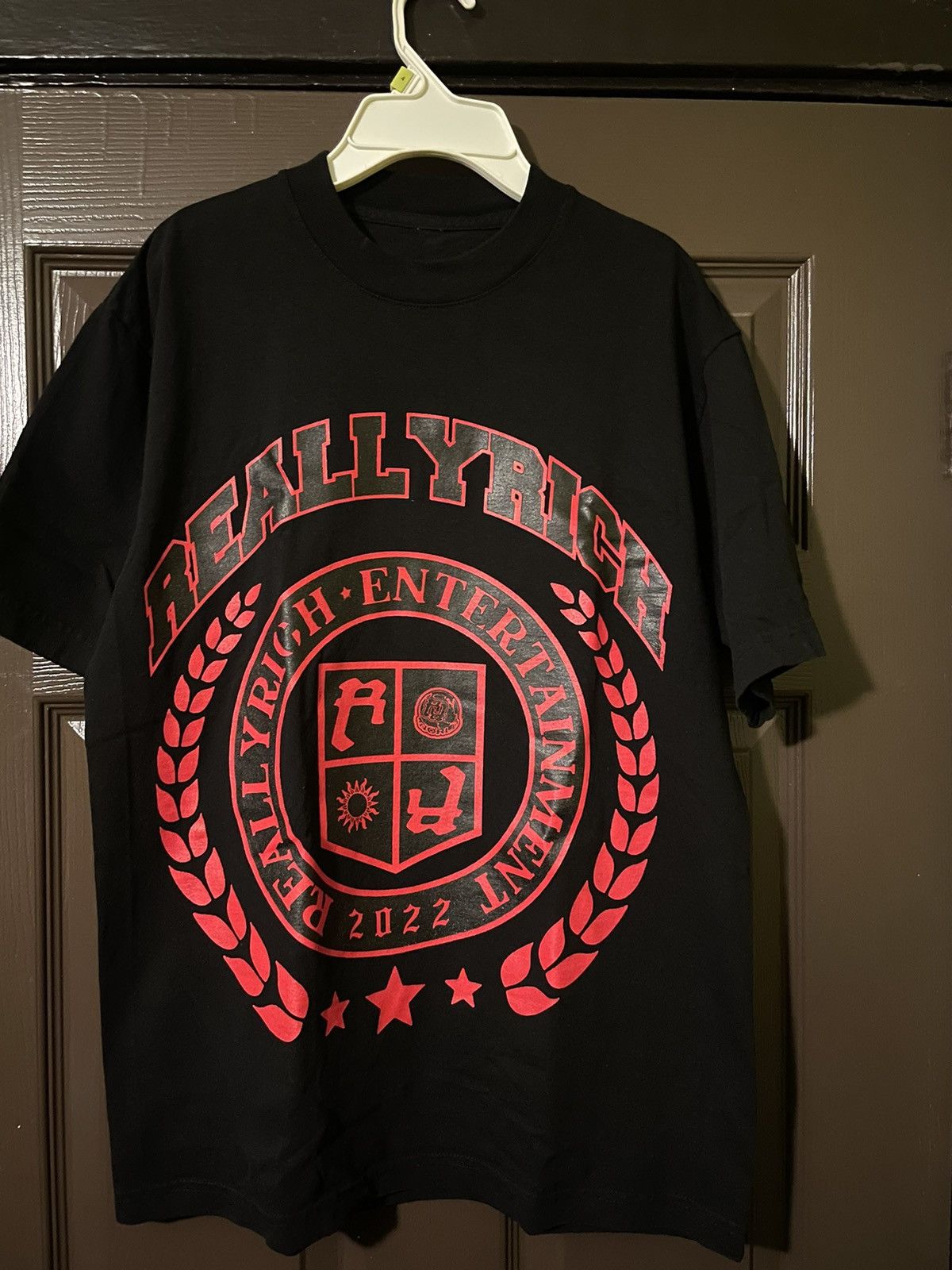 image of Really Rich University Tee in Black, Men's (Size Small)