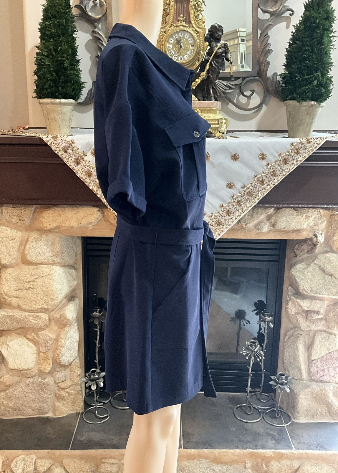 Anthropologie NWT$118 Greylin Delton Utility Navy Romper LARGE Size 34" / US 12 / IT 48 - 6 Thumbnail