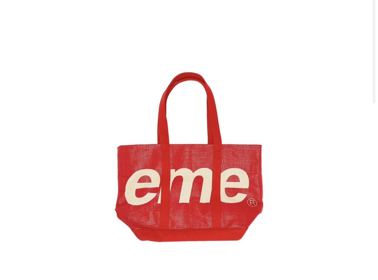 Supreme SUPREME RAFFIA SS20 Tote “Red” Size ONE SIZE - 2 Thumbnail