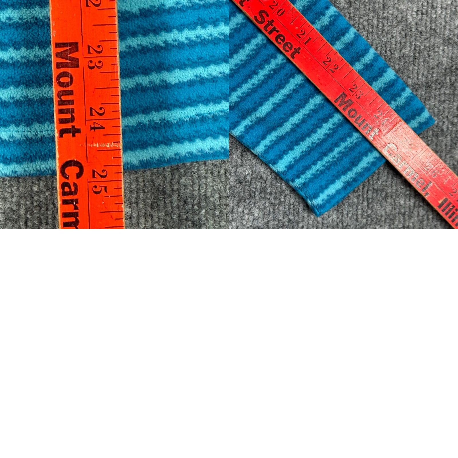 Etro VINTAGE Columbia Fleece Pullover 1/4 Zip Striped Blue Women M Mock Neck Pullover Casual Outdoor Activewear Breathing Pockets Lightweight Summer? Size M / US 6-8 / IT 42-44 - 8 Thumbnail