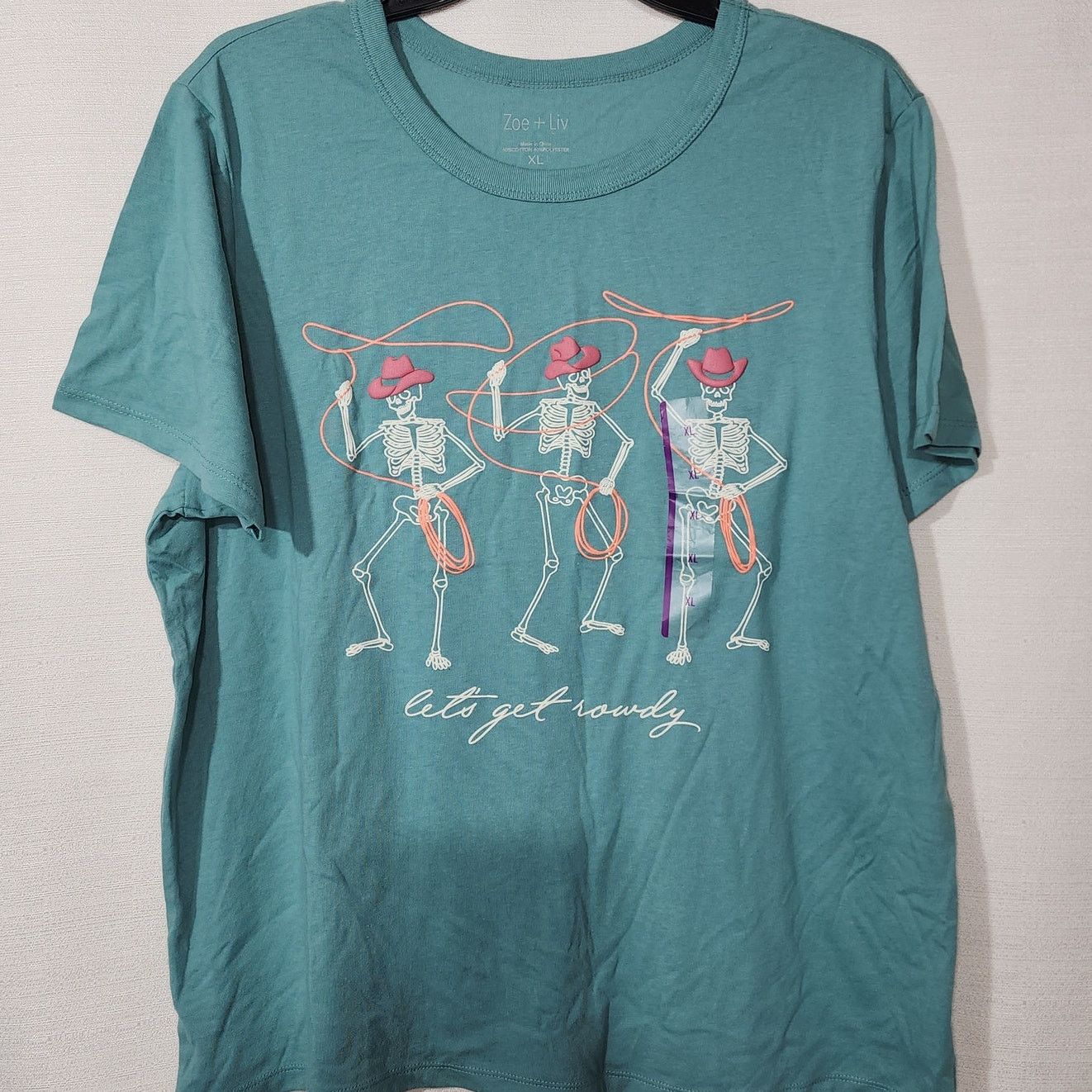 Other Skeleton cowboys ''Let's get rowdy'' women's XL by Zoe Liv Size XL / US 12-14 / IT 48-50 - 1 Thumbnail