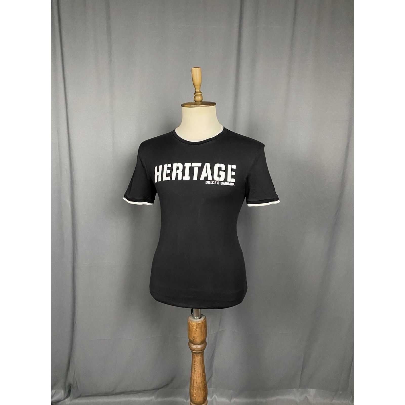 Dolce & Gabbana Dolce&Gabbana Heritage Big Logo Men's Black T-Shirt Size 46 Size US S / EU 44-46 / 1 - 2 Thumbnail