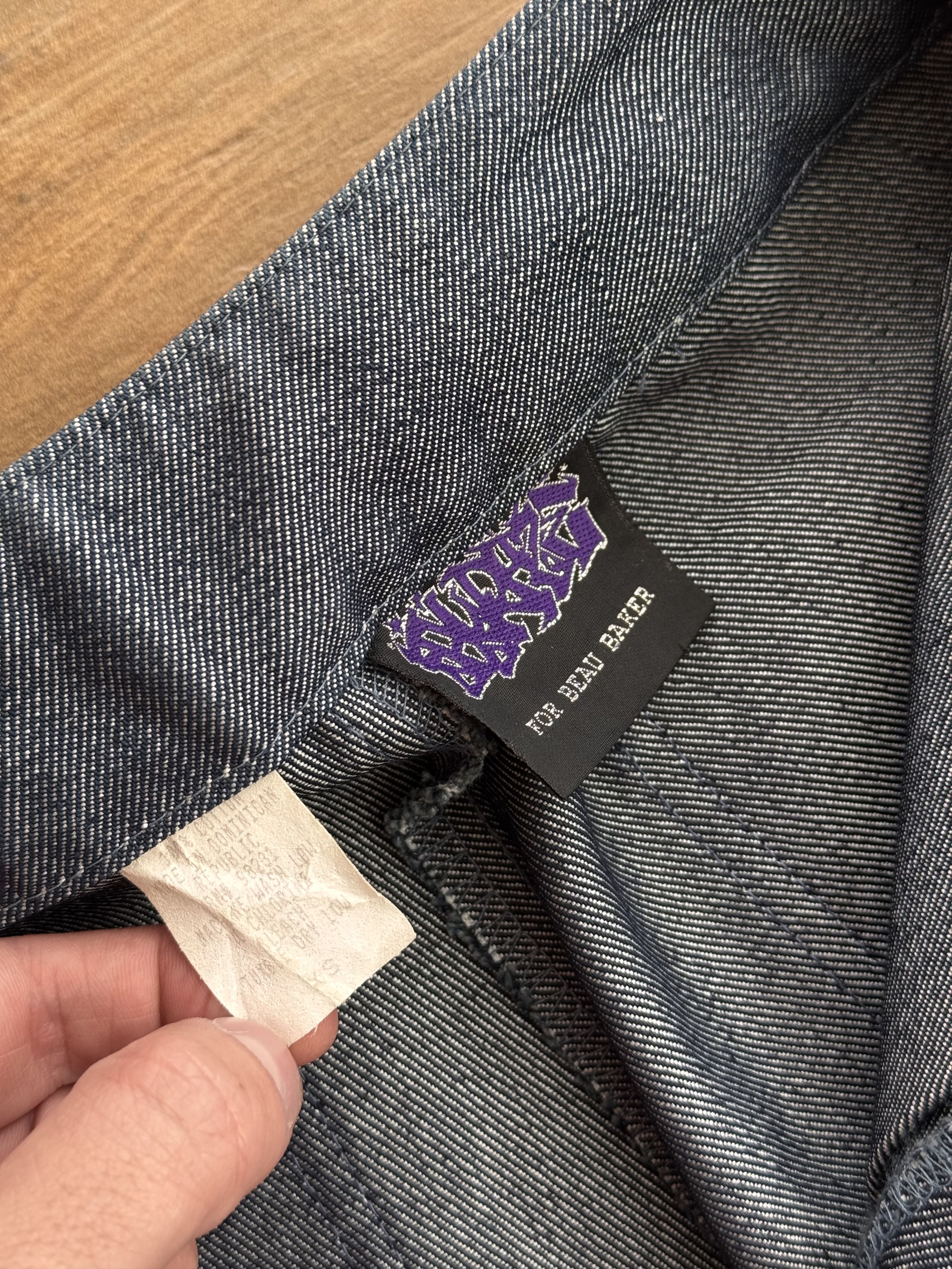 Japanese Brand × Vintage Vintage Auruze for Beau Baker 90s Skate Wide Leg Denim Jeans Size US 26 / EU 42 - 11 Thumbnail