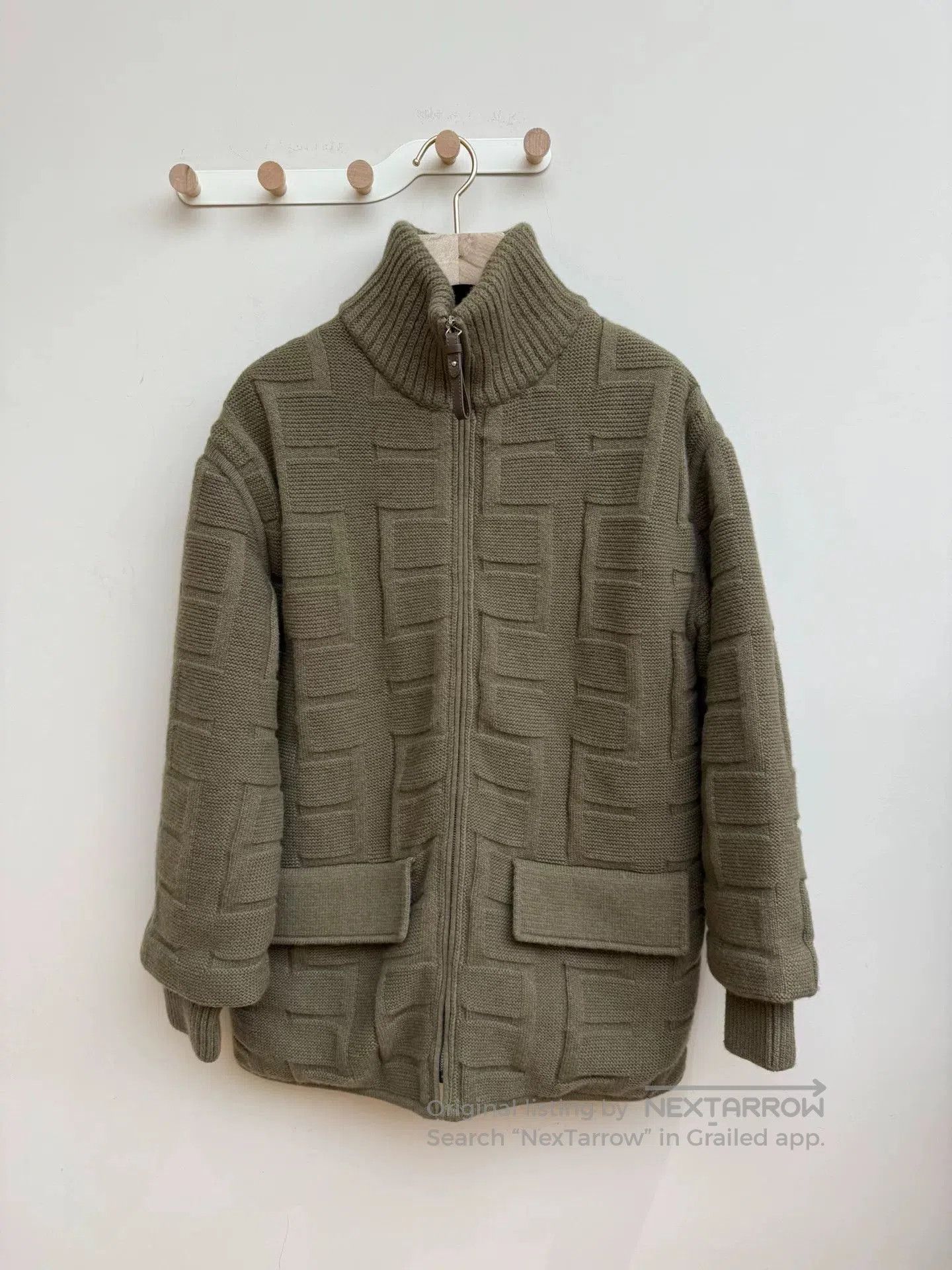Hermes Hermes FW22 Brown Knit Zip Jacket. Size US S / EU 44-46 / 1 - 1 Thumbnail
