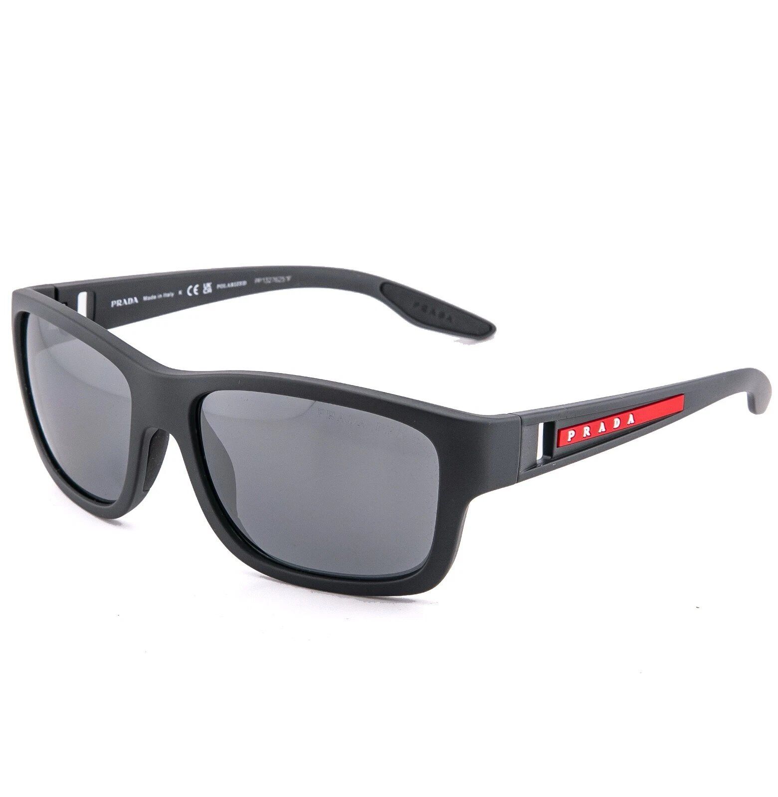 Prada PRADA 01W Linea Rossa Sport Sunglasses Gray Pilot PS01WS Size ONE SIZE - 2 Thumbnail