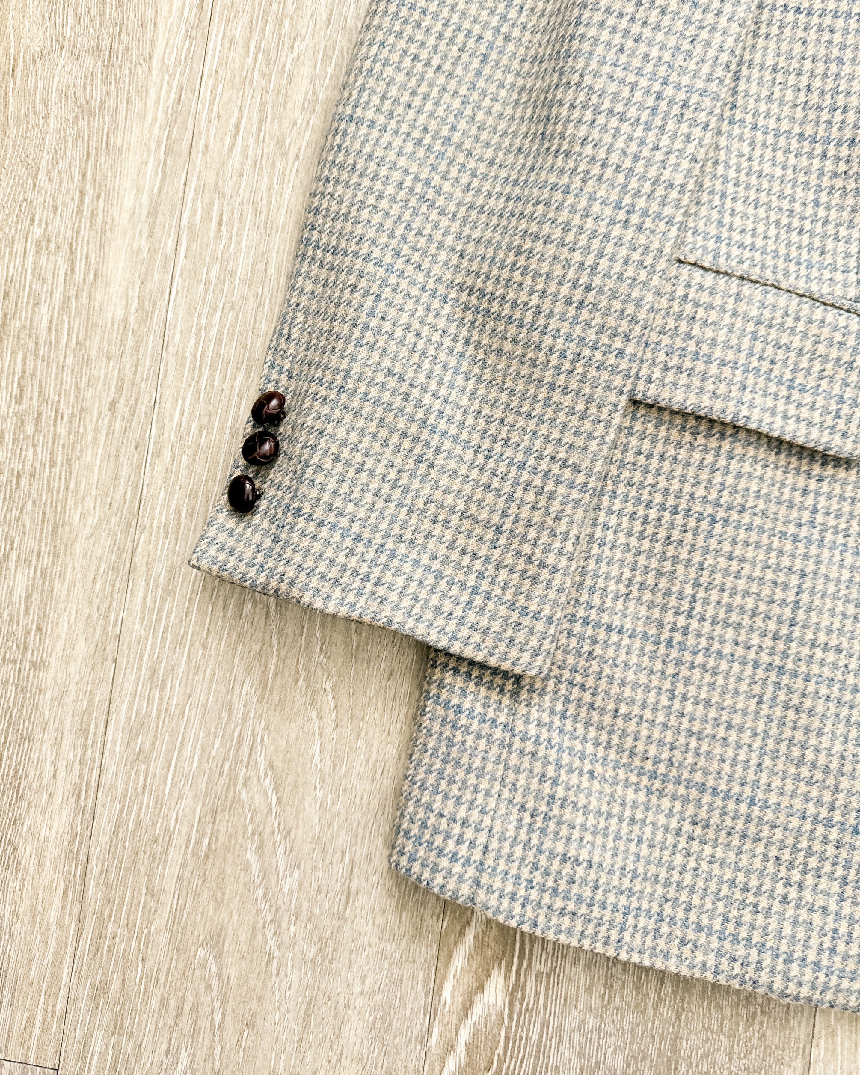Vintage Vintage 90s Today's Man Houndstooth Pure Wool Blazer 42R Size 42R - 5 Thumbnail