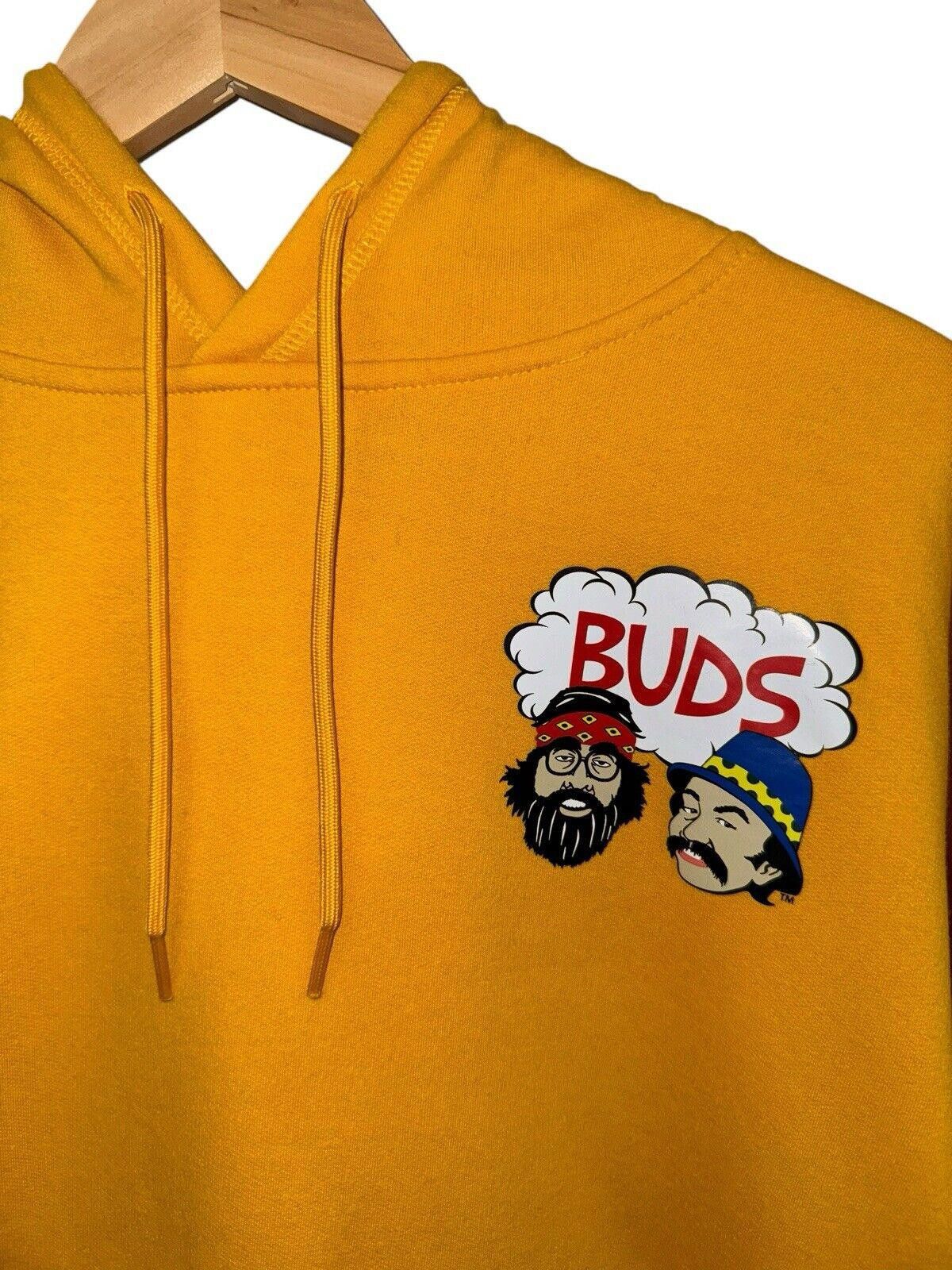 Designer Cheech & Chong Mustard Yellow Best Buds Graphic Hoodie Sz M Size US 32 / EU 48 - 2 Thumbnail