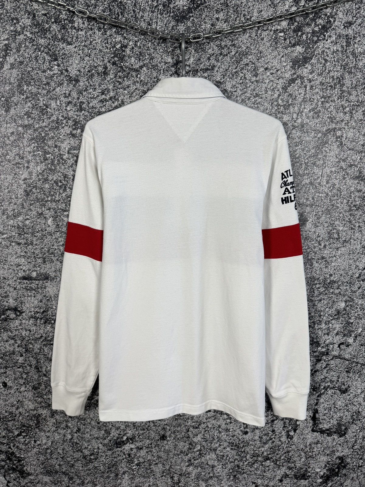 Tommy Hilfiger Tommy Hilfiger Vintage Fit Rugby Shirt Polo Long Sleeve Sz L Size US L / EU 52-54 / 3 - 12 Thumbnail