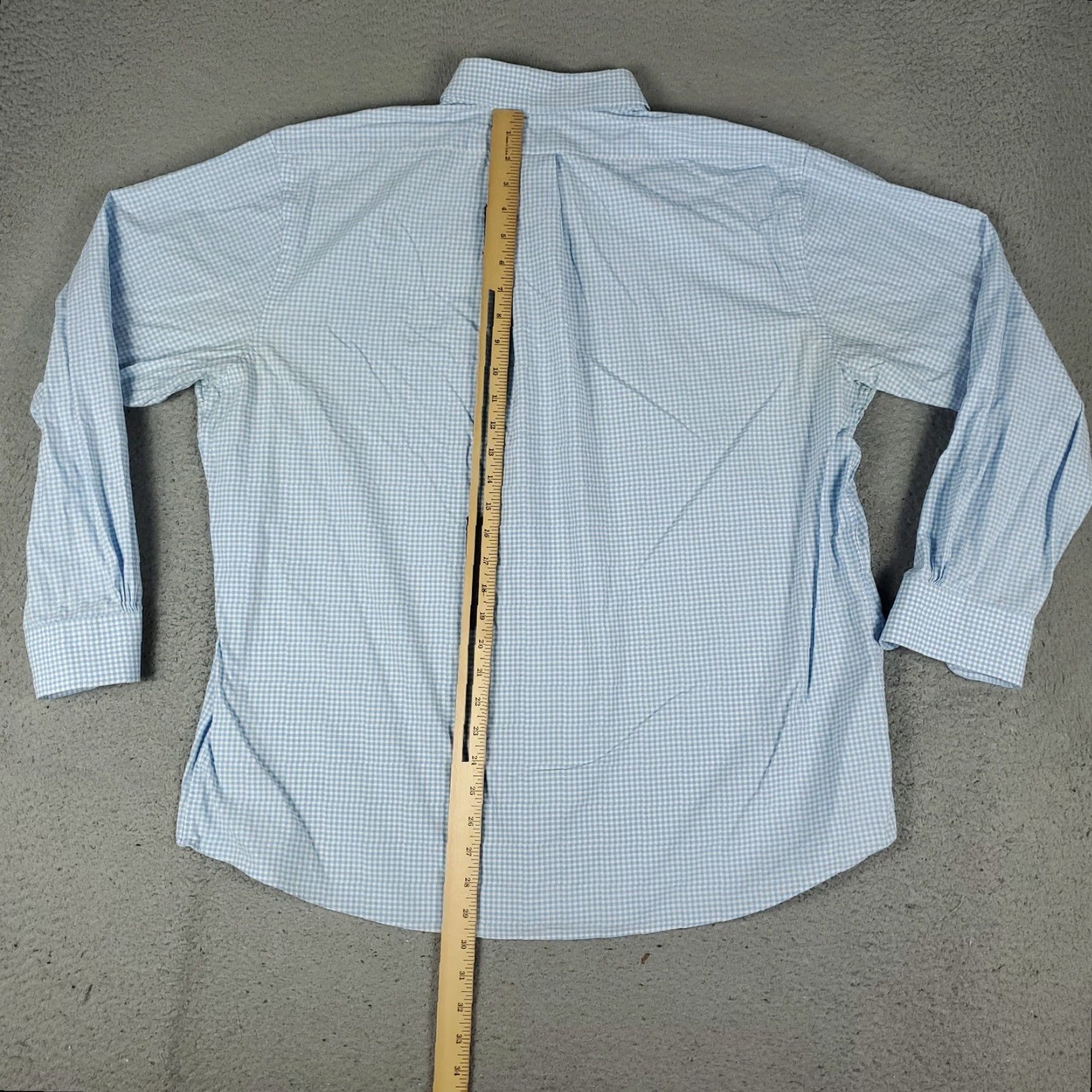 Brooks Brothers Brooks Brothers Shirt Mens 17.5 Blue Check Regent Dress Button Up Long Sleeve Blue Size 46R - 7 Thumbnail