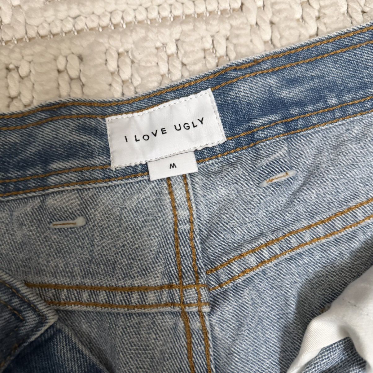 I Love Ugly I Love Ugly iloveugly Denim Short Light Vintage Blue M Size US 31 - 3 Thumbnail