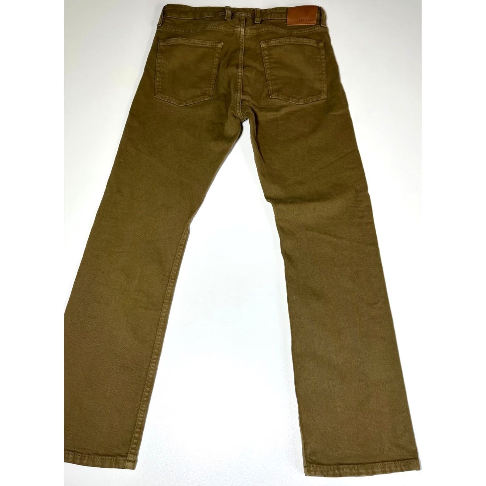 Tecovas Tecovas Men's Slim Straight Stretch Twill Jeans 33x30 Olive Cotton Blend 5-Pocket Denim Straight Rise Mid 98% Cotton, 2% Spandex Size US 33 - 5 Thumbnail