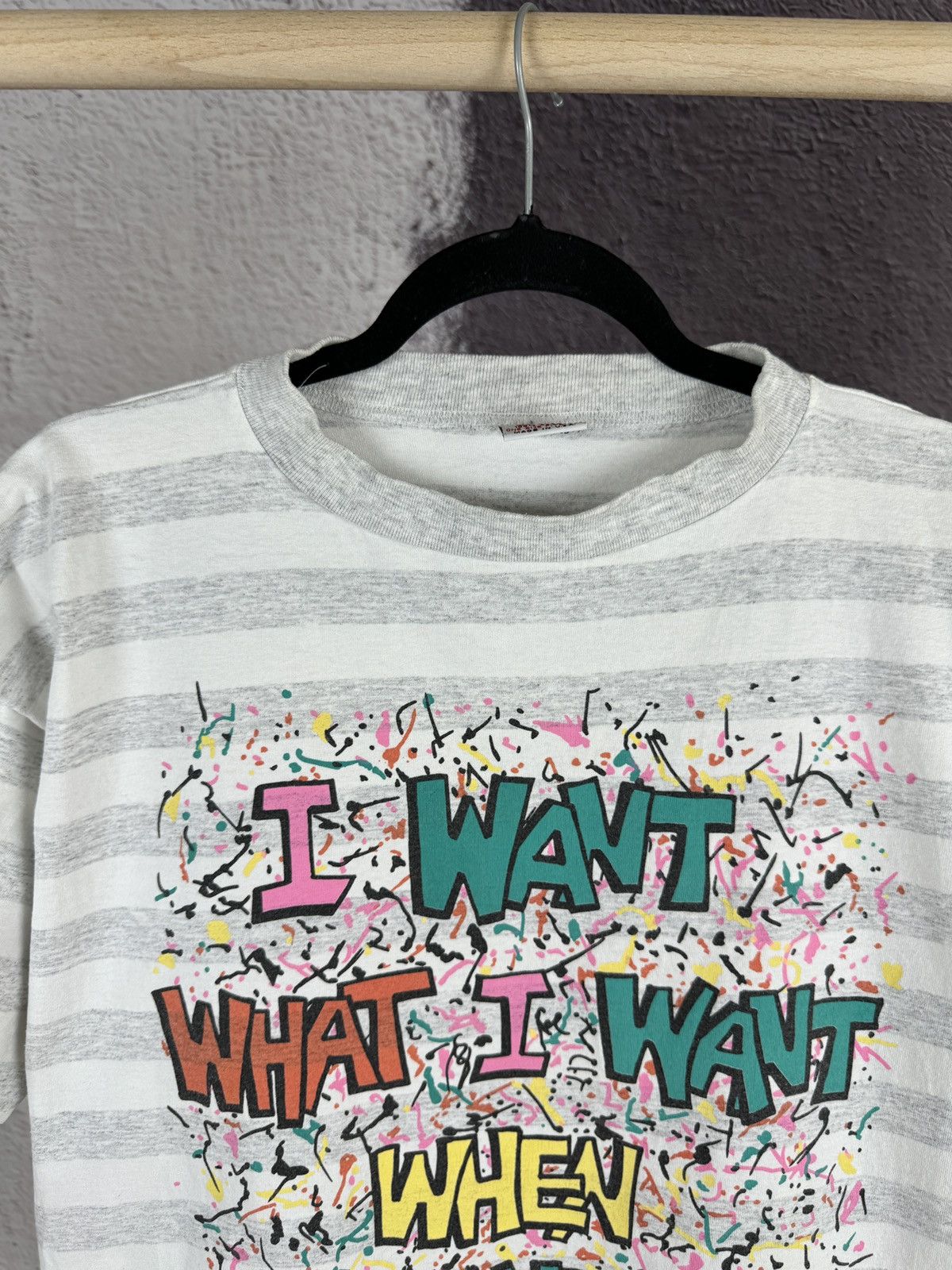 Vintage Rich Tees “I want what I want” vintage 90s made USA band tee Size US L / EU 52-54 / 3 - 3 Thumbnail