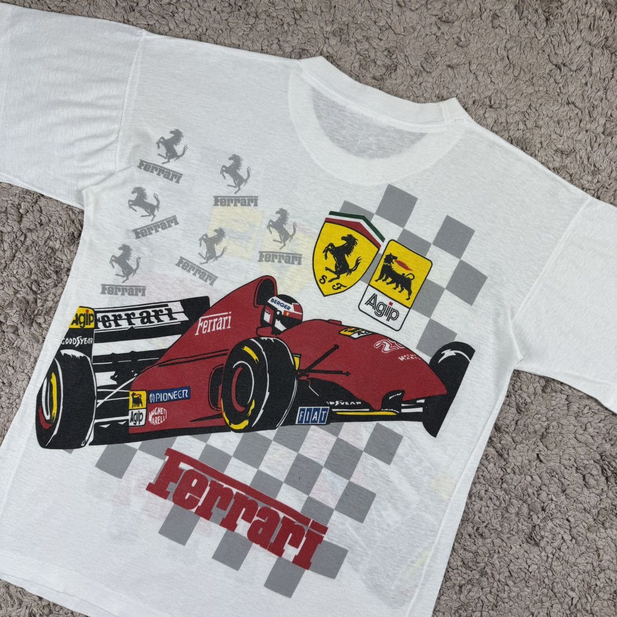 Formula 1 Vintage 1990s Ferrari Formula 1 Animation Graphic T-shirt Size US M / EU 48-50 / 2 - 9 Thumbnail