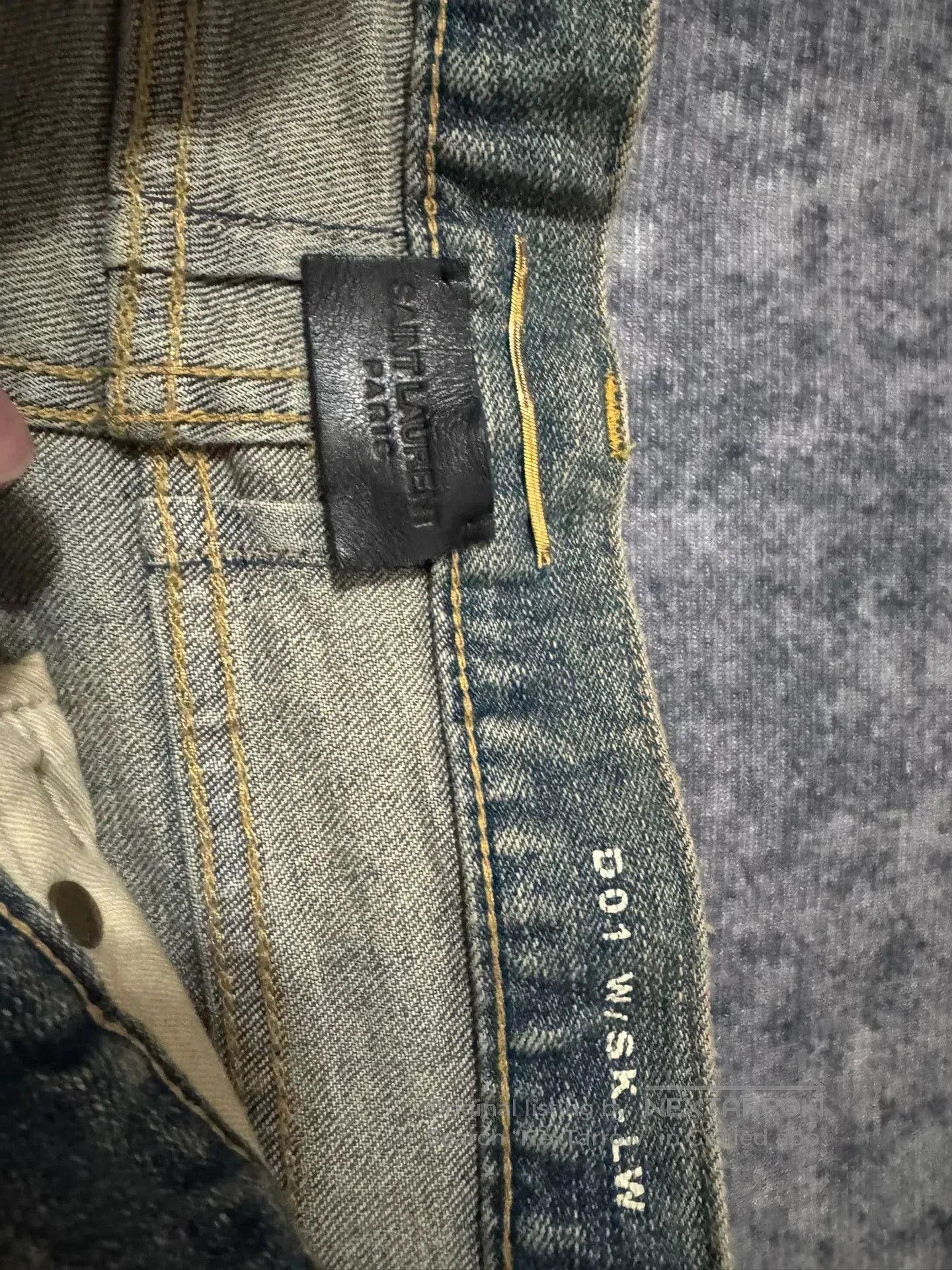 Saint Laurent Paris Saint Laurent Distressed Denim Jeans. Size US 27 - 7 Thumbnail