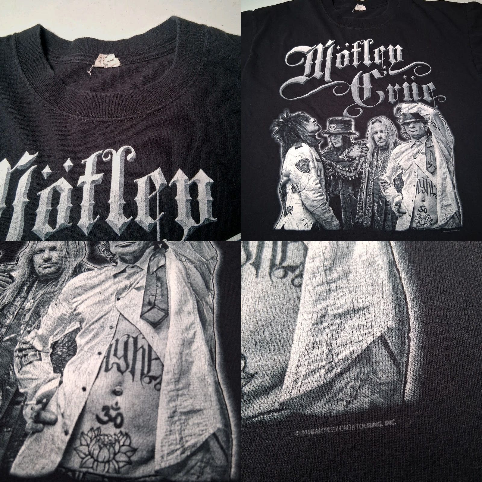 Anvil VINTAGE Motley Crue Shirt Men XL Black Graphic Band T Hard Rock Music 2008 Size US XL / EU 56 / 4 - 8 Thumbnail