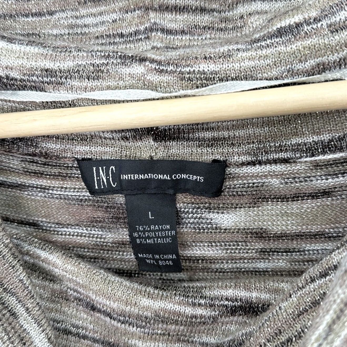 Vintage INC International Concepts Batwing Sweater - Gold Shimmer Brown Size L / US 10 / IT 46 - 6 Thumbnail