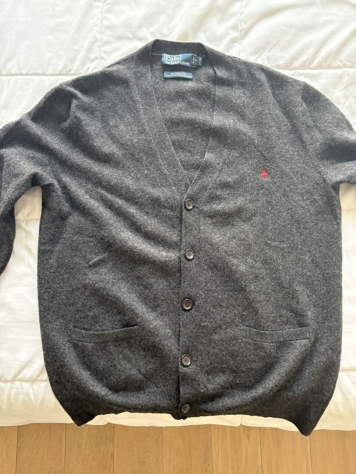 Grey Polo Cardigan