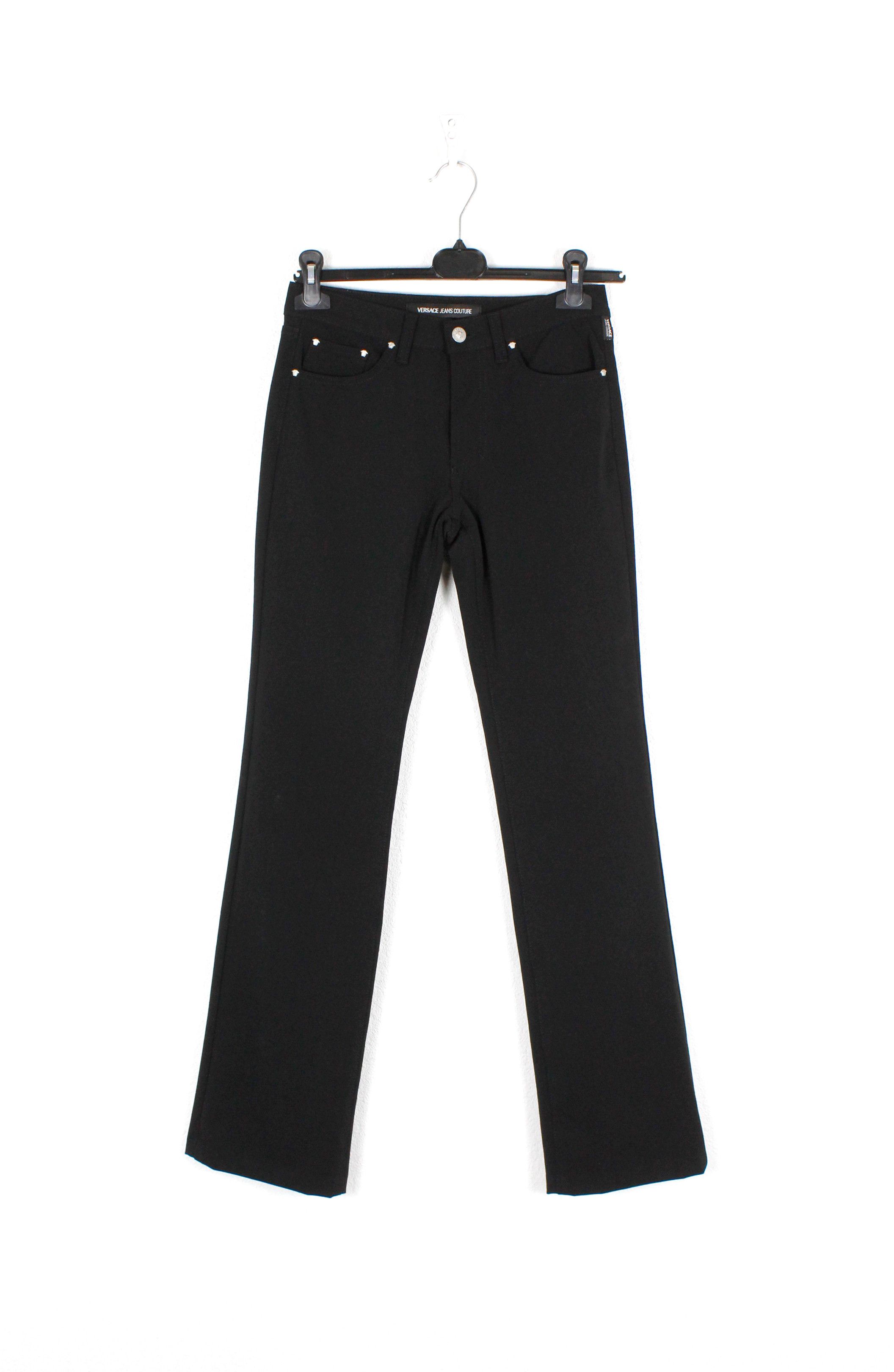 Versace Jeans Couture × Vintage Versace Jeans Couture Elastic Poly/Nylon Flare Pants Y2K Size 26" / US 2 / IT 38 - 1 Thumbnail
