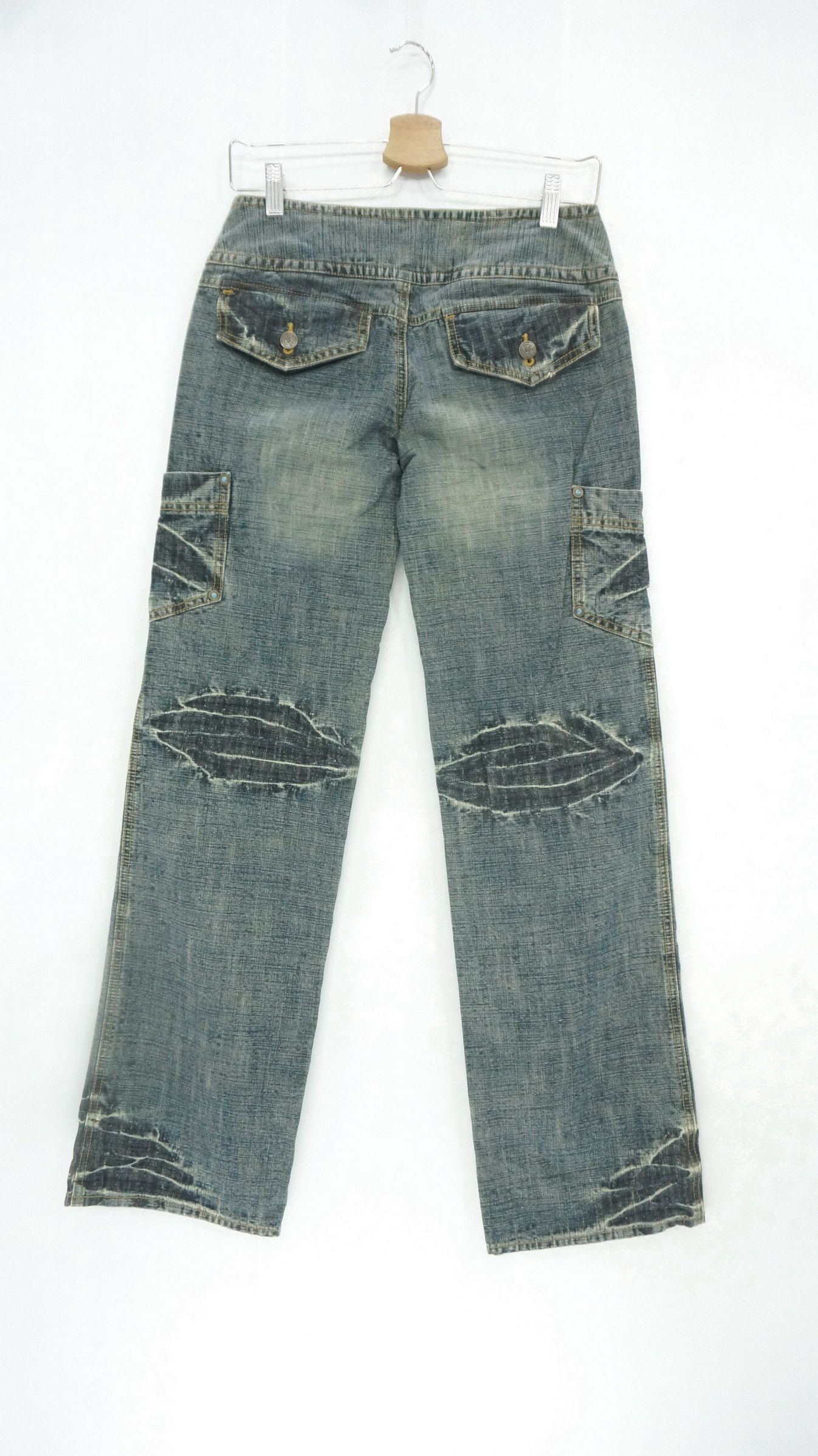 Japanese Brand Japan Wide Leg Multi Pocket Womens Jeans Size 27" / US 4 / IT 40 - 2 Thumbnail