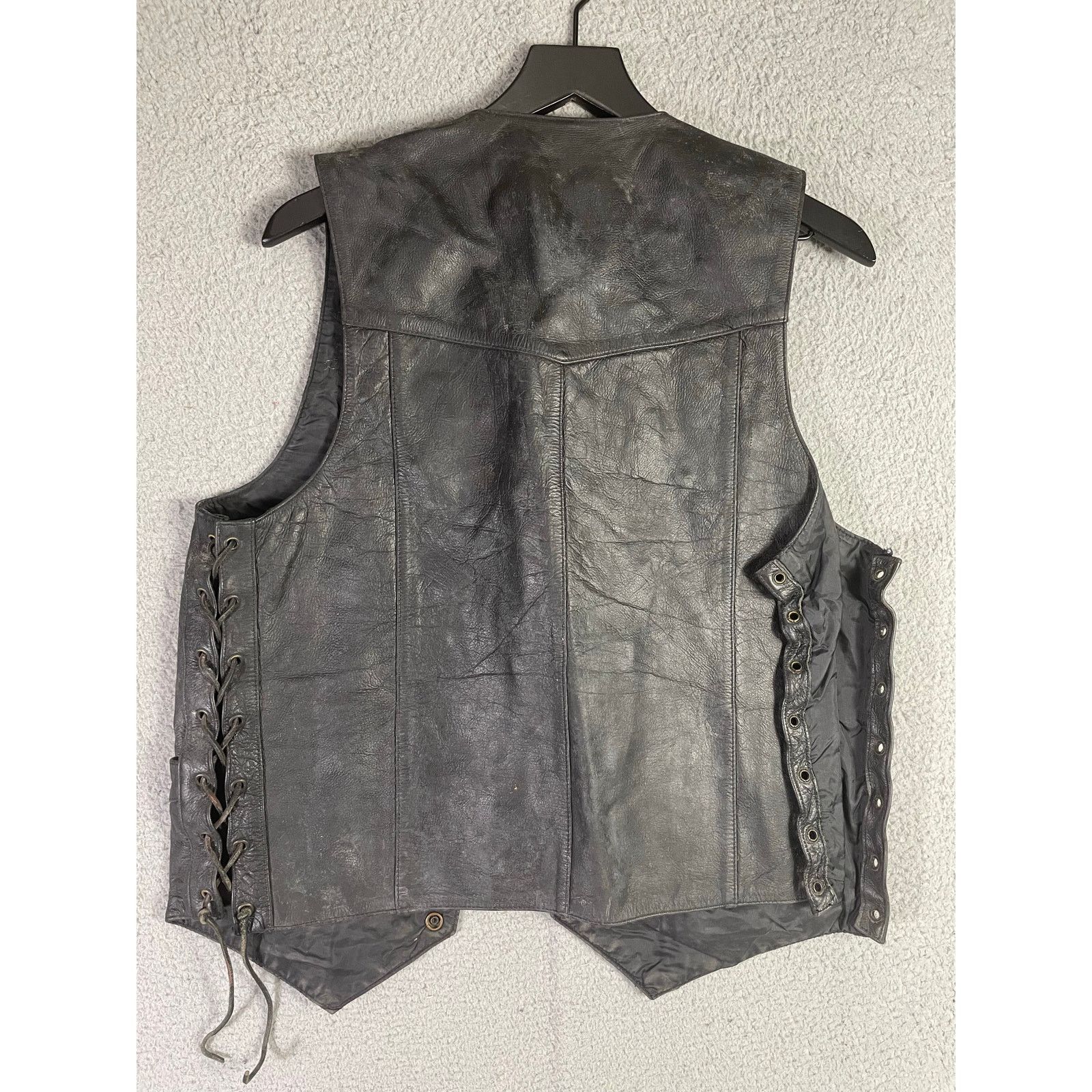 Fmc Vintage FMC Leather Biker Vest Size 40 Patched Sturgis Size US M / EU 48-50 / 2 - 4 Thumbnail
