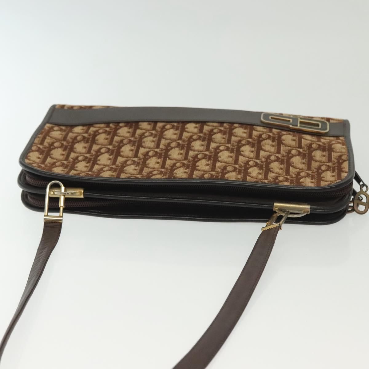 Dior DIOR Trotter Canvas Shoulder Bag Brown Gold Size ONE SIZE - 6 Thumbnail