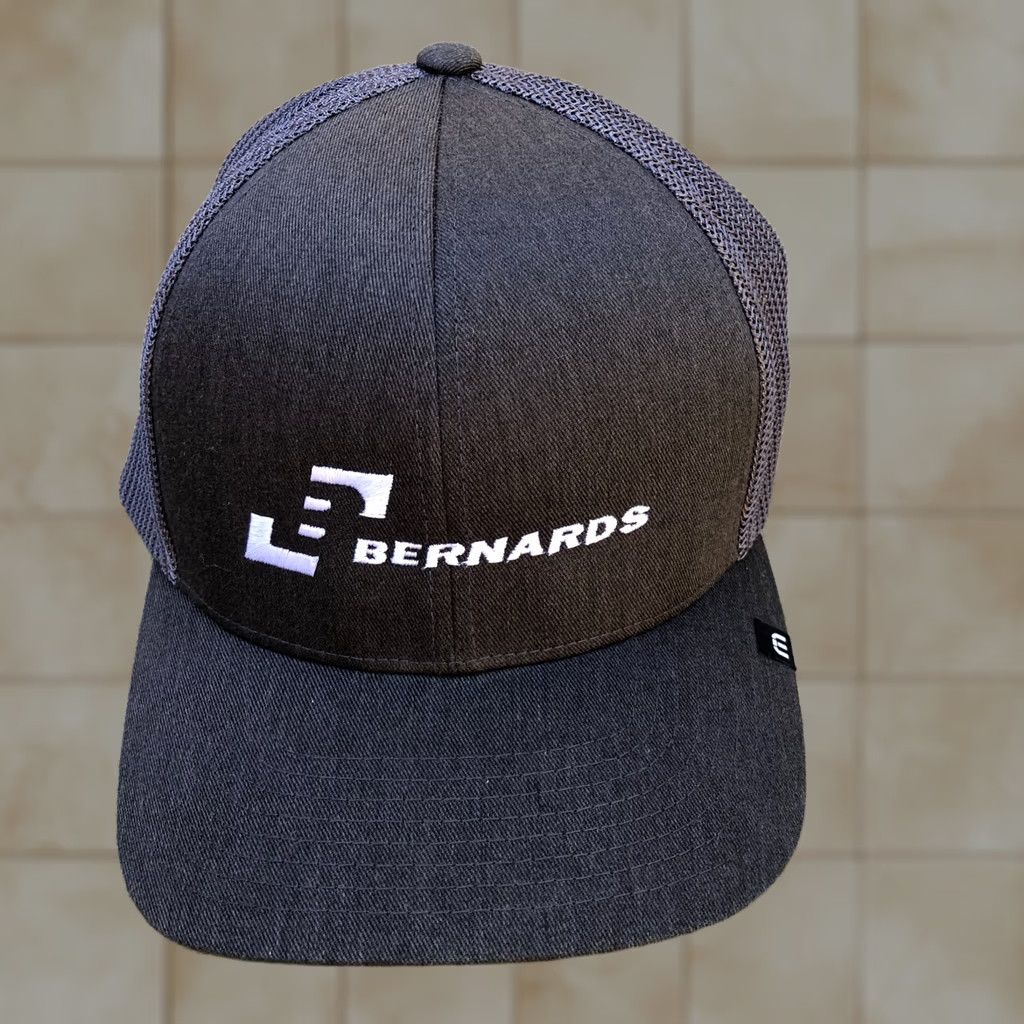 Vintage YUPOONG BERNARDS Construction Trucker Hat Men One Size Snapback Grey Cap Size ONE SIZE - 1 Thumbnail