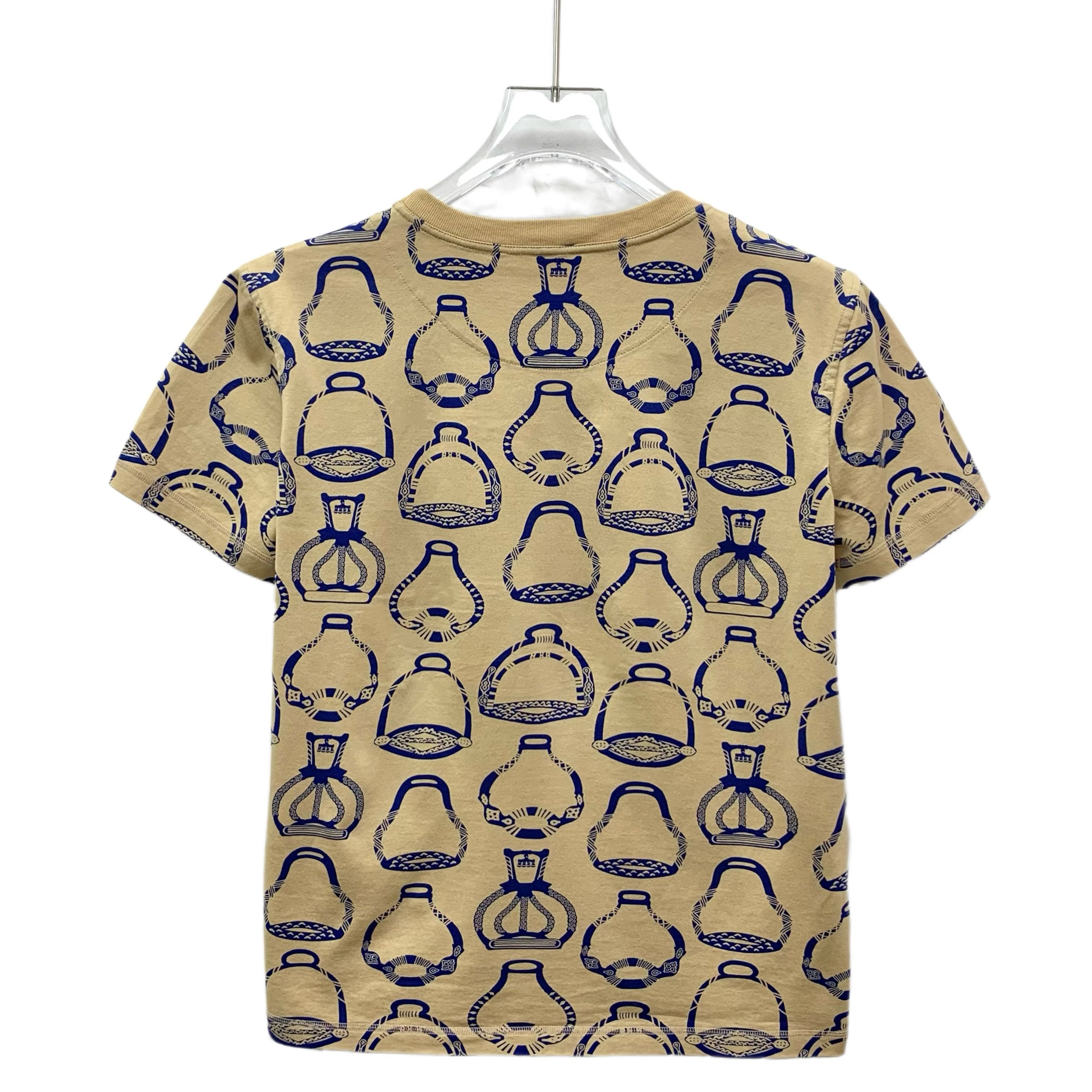 Hermes Hermes Printed Cotton T-Shirt Ginger (M) Size M / US 6-8 / IT 42-44 - 2 Thumbnail