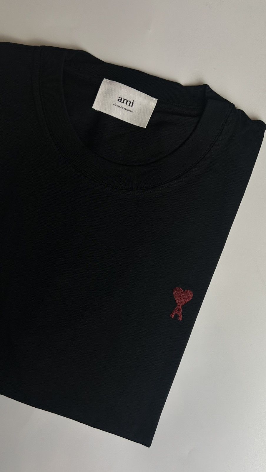 AMI Ami Paris Logo Embroidery T-shirt NEW Size US XL / EU 56 / 4 - 8 Thumbnail
