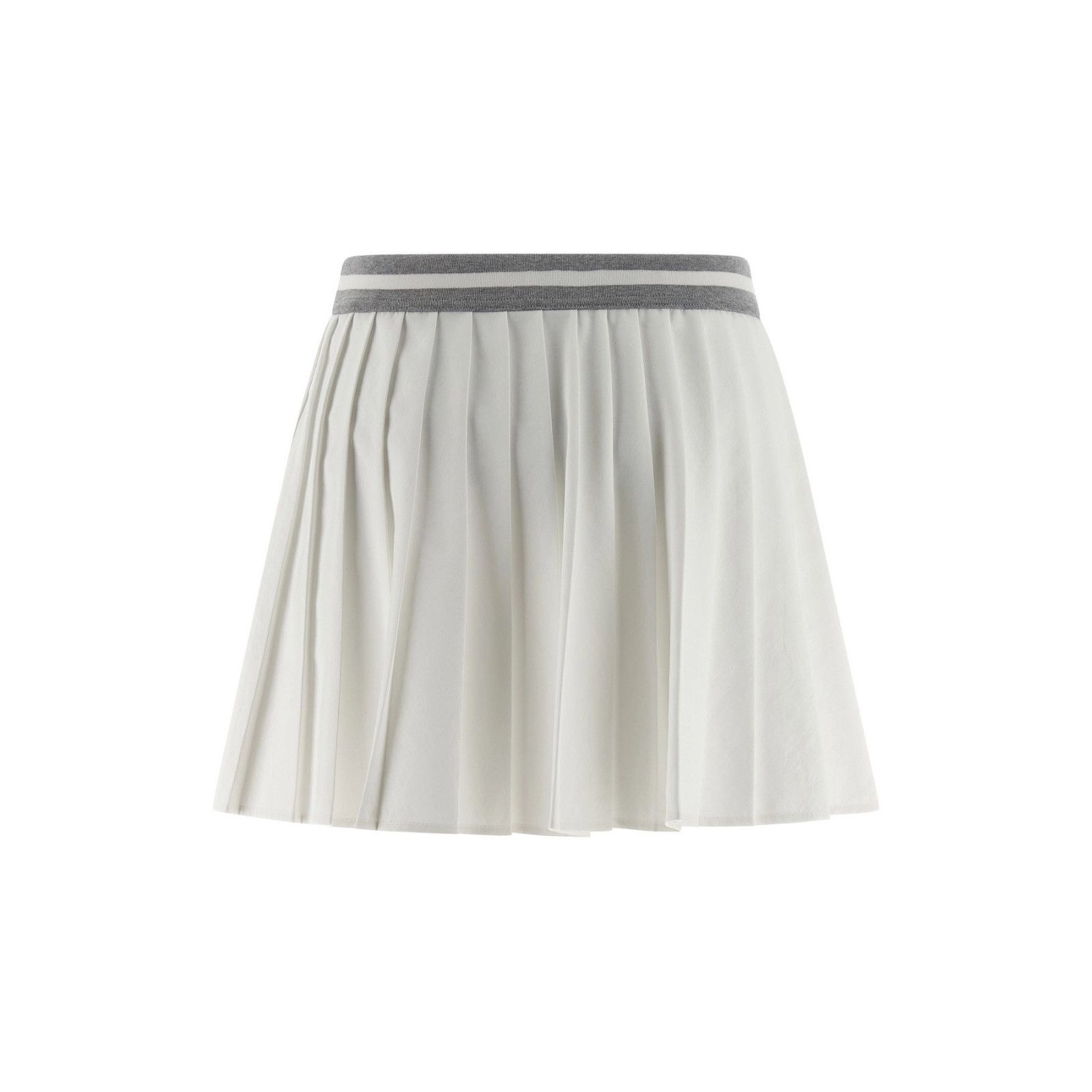 BRUNELLO CUCINELLI $1560 White Pleated Skirt New & Authentic