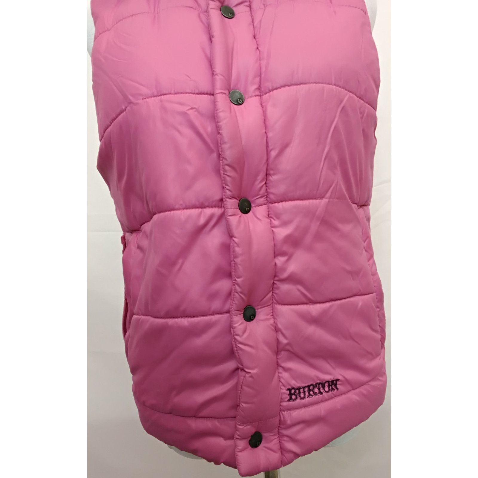 Burton Burton Puffy Vest Women's M Pink Faux Fur Ruff Embroidered Size M / US 6-8 / IT 42-44 - 8 Thumbnail