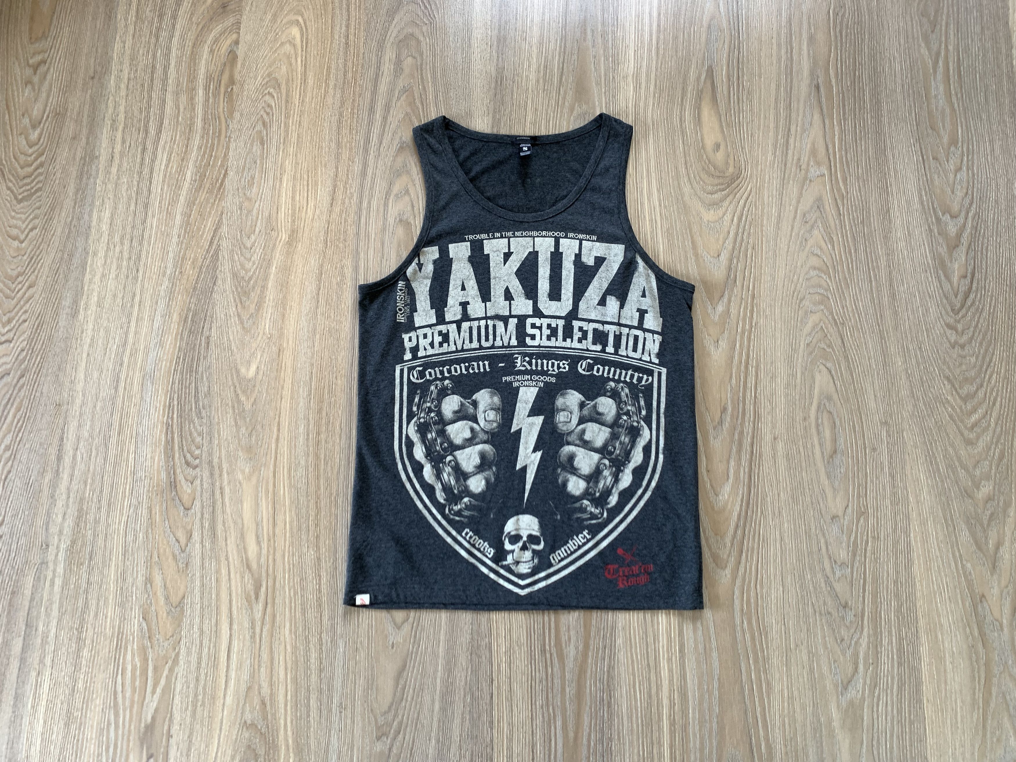 Edition Japan × Japanese Brand Vintage Yakuza Grey Printed Sleeveless T-Shirt Size US S / EU 44-46 / 1 - 1 Thumbnail