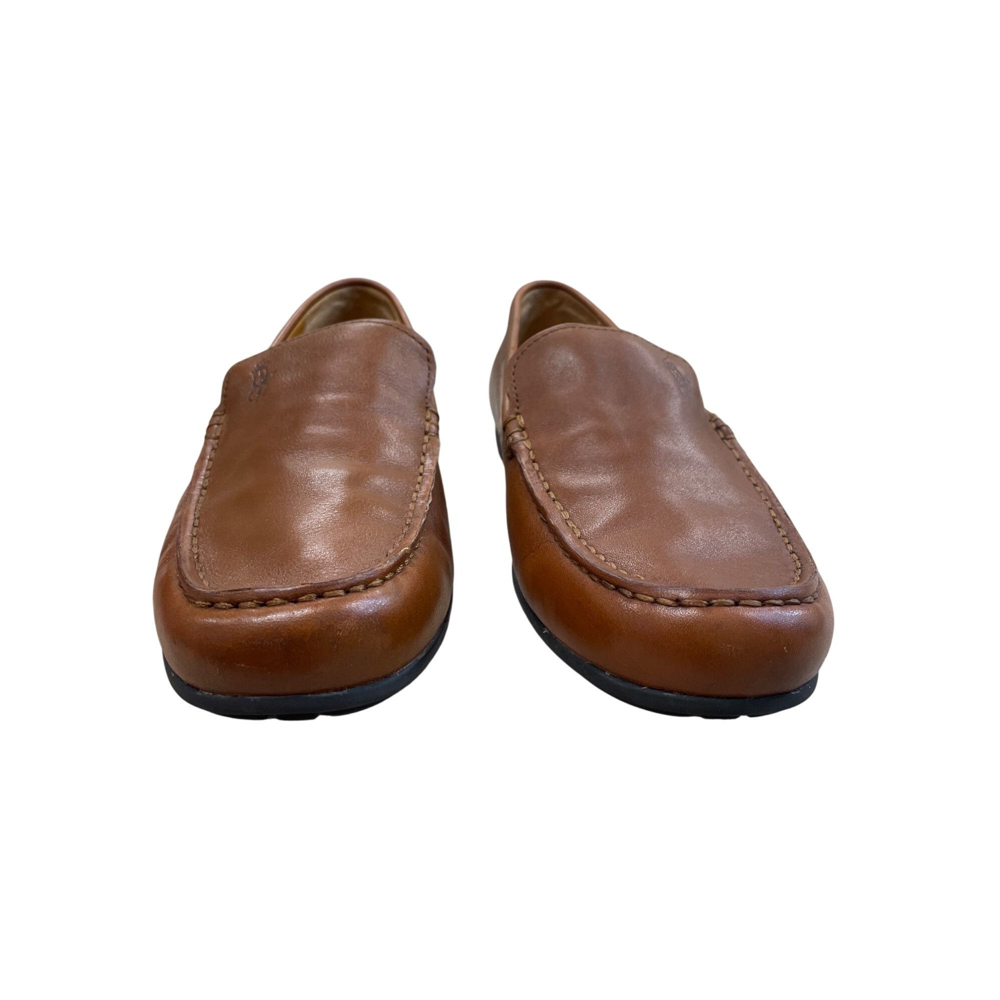 Polo Ralph Lauren Polo Ralph Lauren Allon Mens Brown Leather Slip-On Loafers S Size US 7.5 / EU 40-41 - 5 Thumbnail