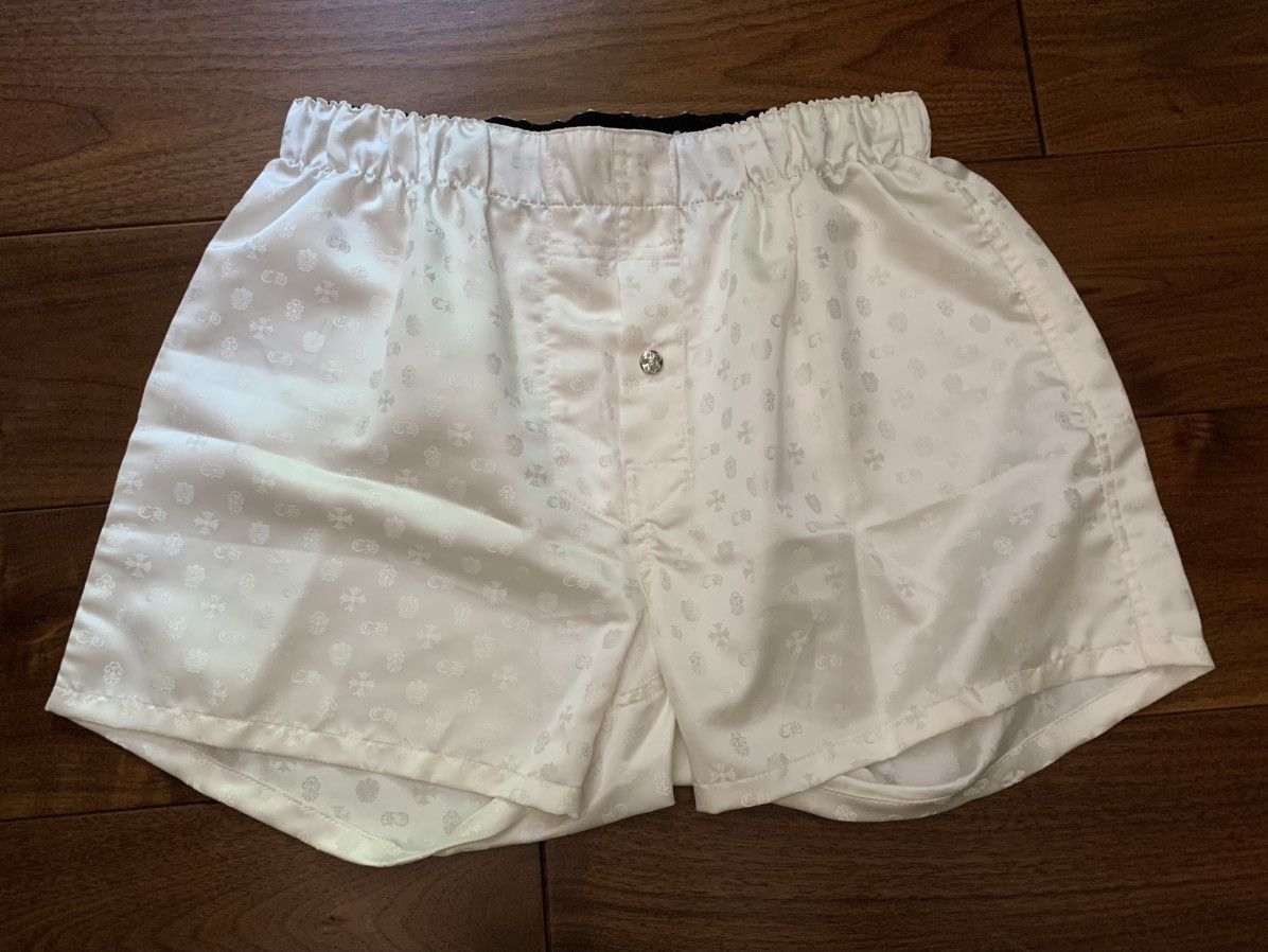 Chrome Hearts Chrome Hearts CH Printed White Silk Boxers Size US 30 / EU 46 - 1 Thumbnail