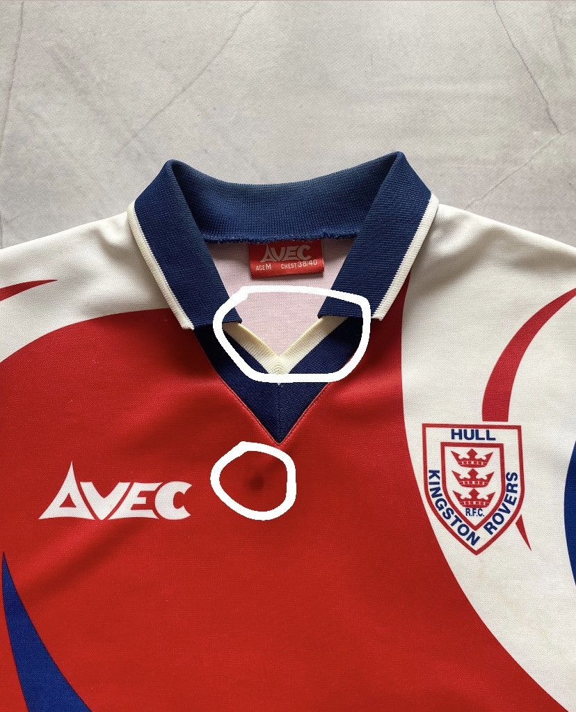 Canterbury of New Zealand × Cotton Traders Rare 1998 Hull Kingston Rovers Home Rugby Jersey Tee Size US M / EU 48-50 / 2 - 4 Thumbnail