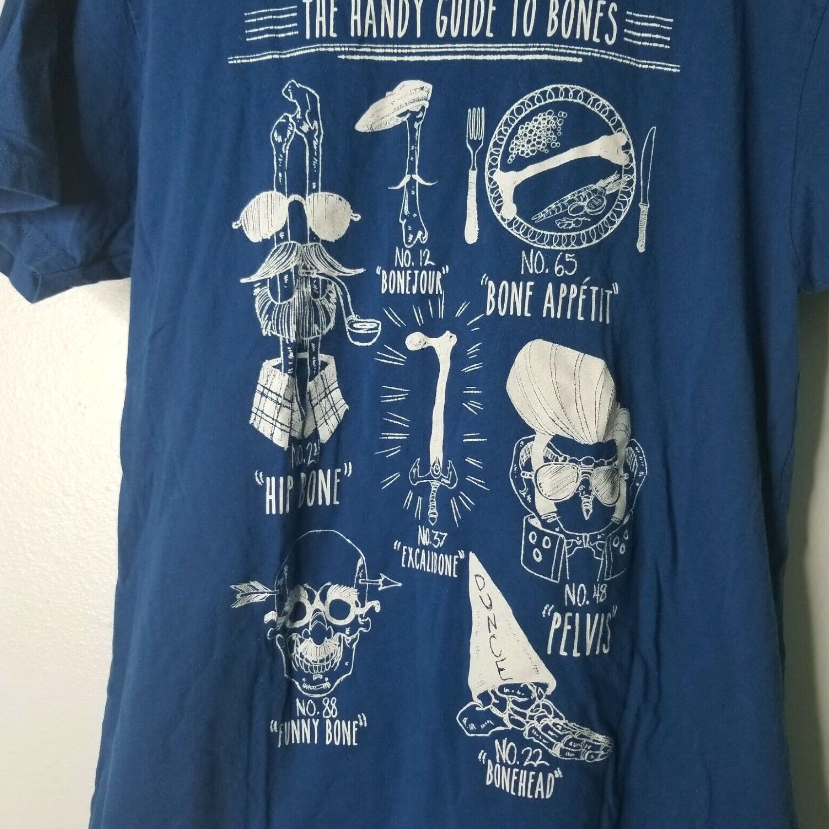 Vintage Skeletons Animals Unveiled Orlando FL Museum Funny Womens M T Shirt Blue Size M / US 6-8 / IT 42-44 - 3 Thumbnail