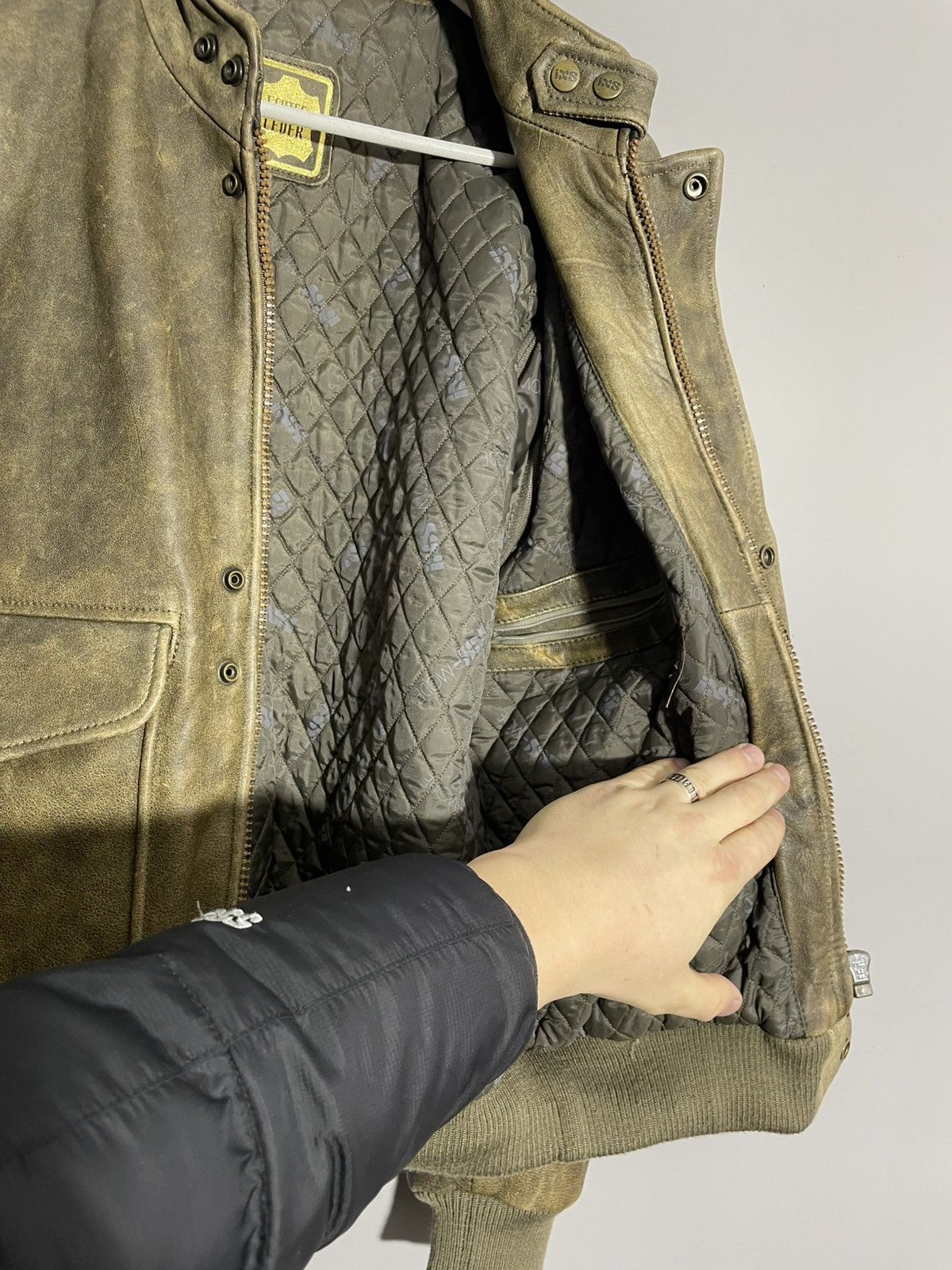 Japanese Brand × Vintage Vintage IXS Leather MA-1 style Bomber Jacket Avant Gard Size US M / EU 48-50 / 2 - 20 Thumbnail