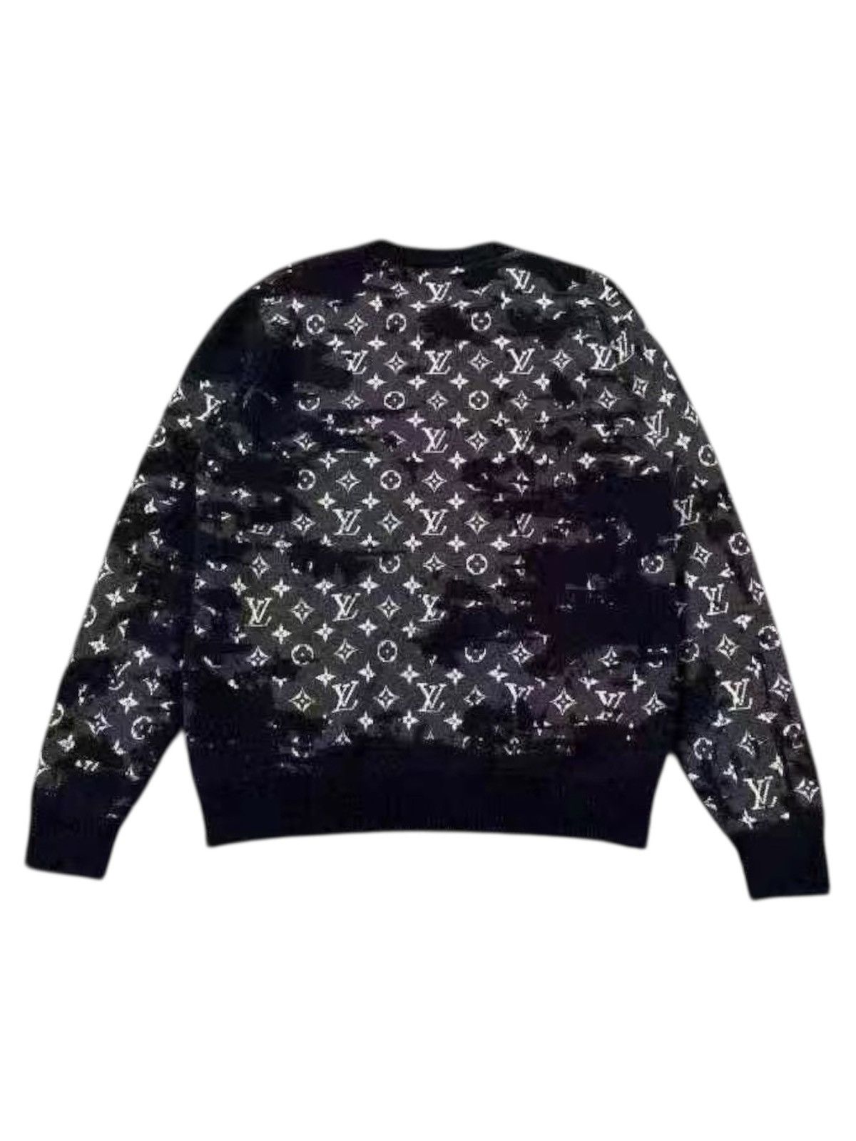 Louis Vuitton Louis Vuitton Distressed XL Crewneck Monogram knit Sweater Size US XL / EU 56 / 4 - 2 Thumbnail