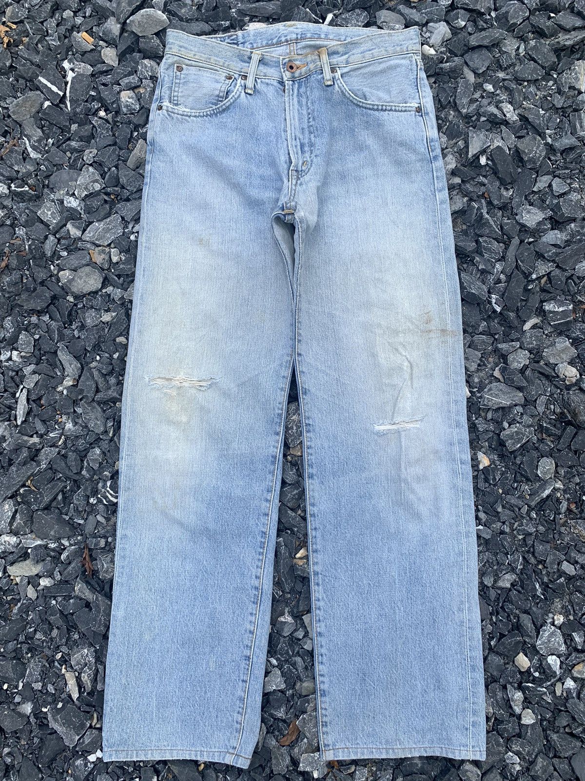 Edwin × Kapital × Vintage VINTAGE EDWIN 505X SELVEDGE BAGGY FADED DISTRESSED DENIM Size US 31 - 1 Thumbnail