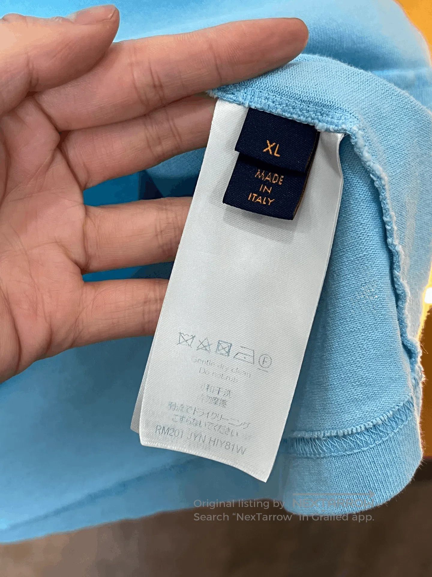 Louis Vuitton LV Blue Short-Sleeve Top. Size US XL / EU 56 / 4 - 3 Thumbnail