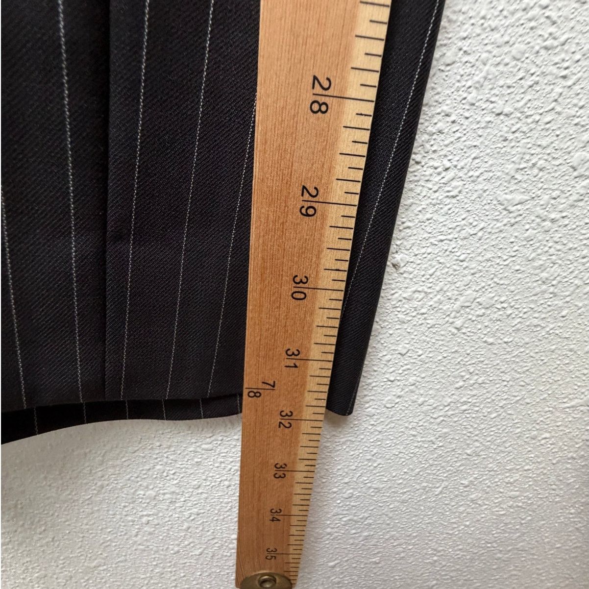 Hugo Boss Hugo Boss Black Pinstripe Wool Mohair 2 Pc Suit Men’s 46R Size 46R - 18 Thumbnail