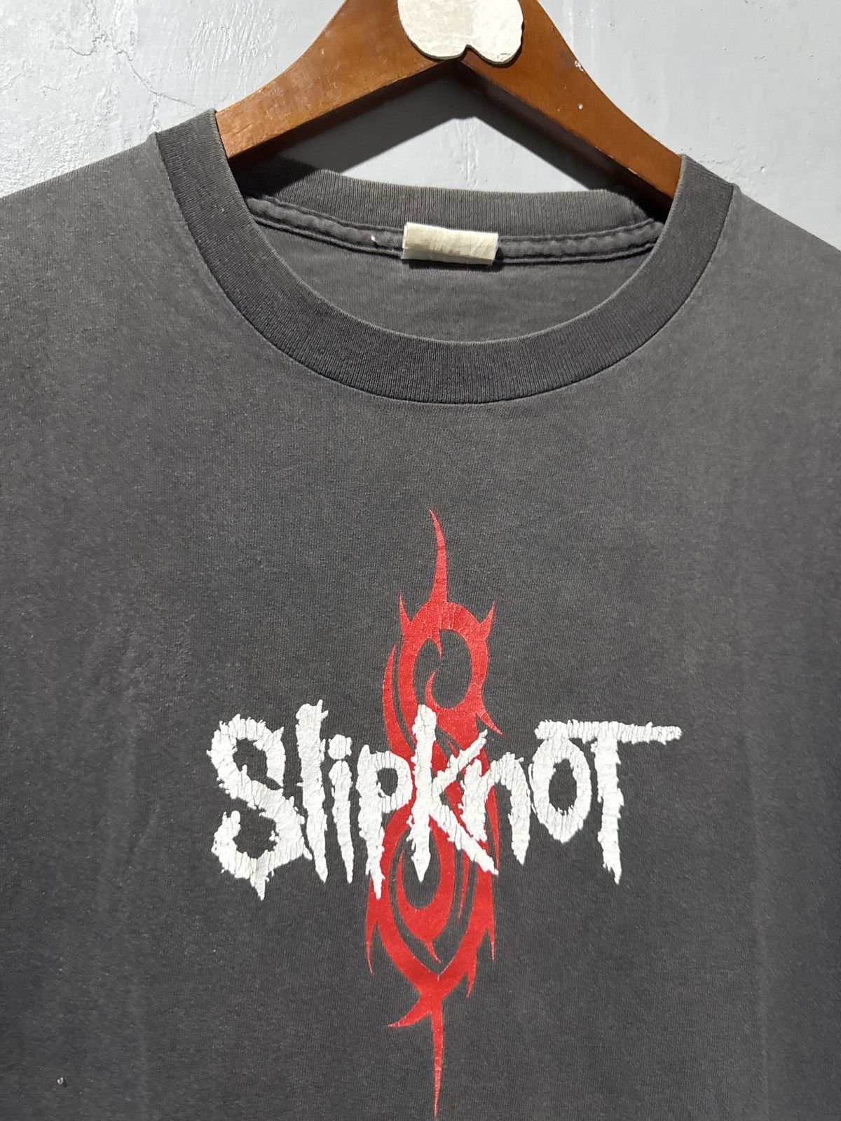 Band Tees Vintage 99's Slipknot Barcode Metal Band Logo Black Size US XL / EU 56 / 4 - 3 Thumbnail