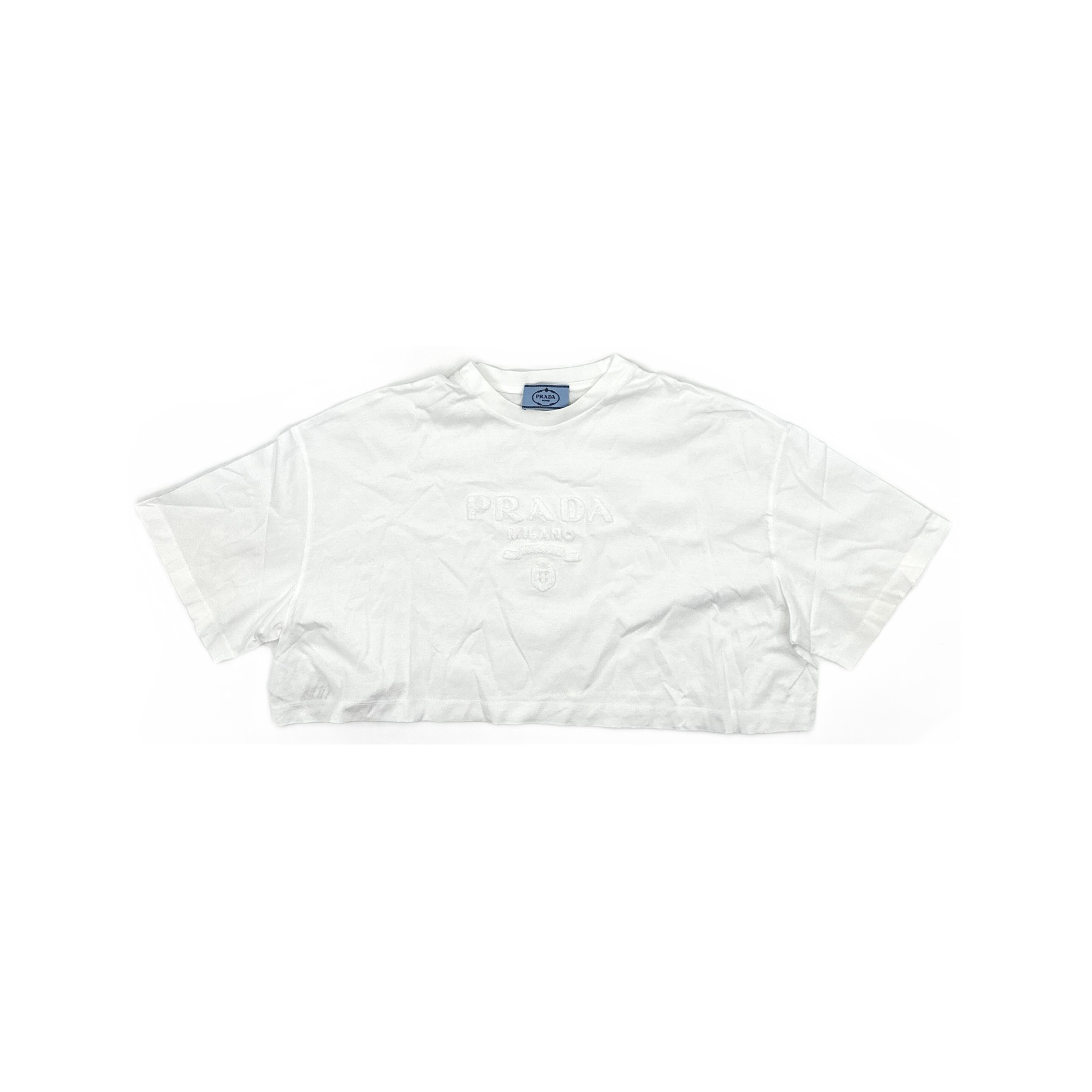 Prada Prada Logo Embossed T-Shirt Size XS Size XS / US 0-2 / IT 36-38 - 1 Thumbnail