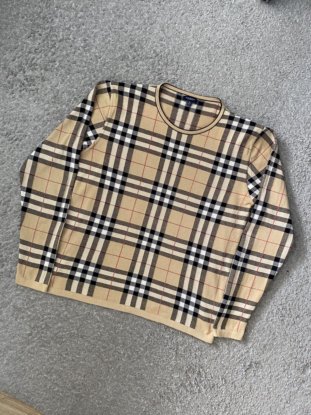 Burberry × Burberry Prorsum × Vintage Burberry London Vintage Nova Check Classic Woven Sweater y2k Size US M / EU 48-50 / 2 - 8 Thumbnail