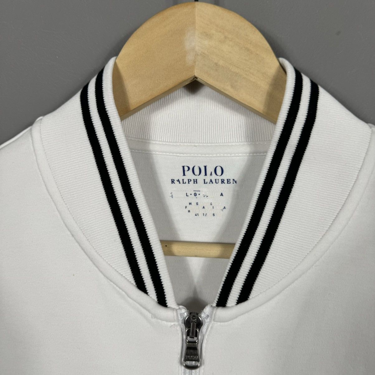 Polo Ralph Lauren × Ralph Lauren × Vintage Ralph Lauren Y2K Track Cotton Bomber Jackrt Size US L / EU 52-54 / 3 - 4 Thumbnail