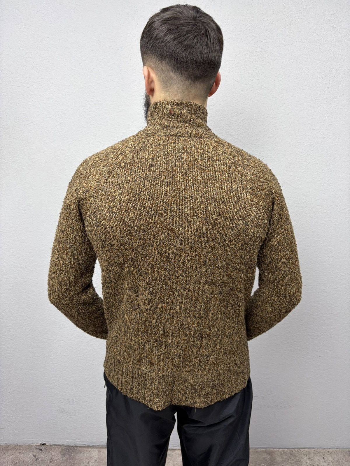 If Six Was Nine Asymmetric Rick Owens Vibe Zip High-Neck Knit Sweater Y2K Size US M / EU 48-50 / 2 - 12 Thumbnail