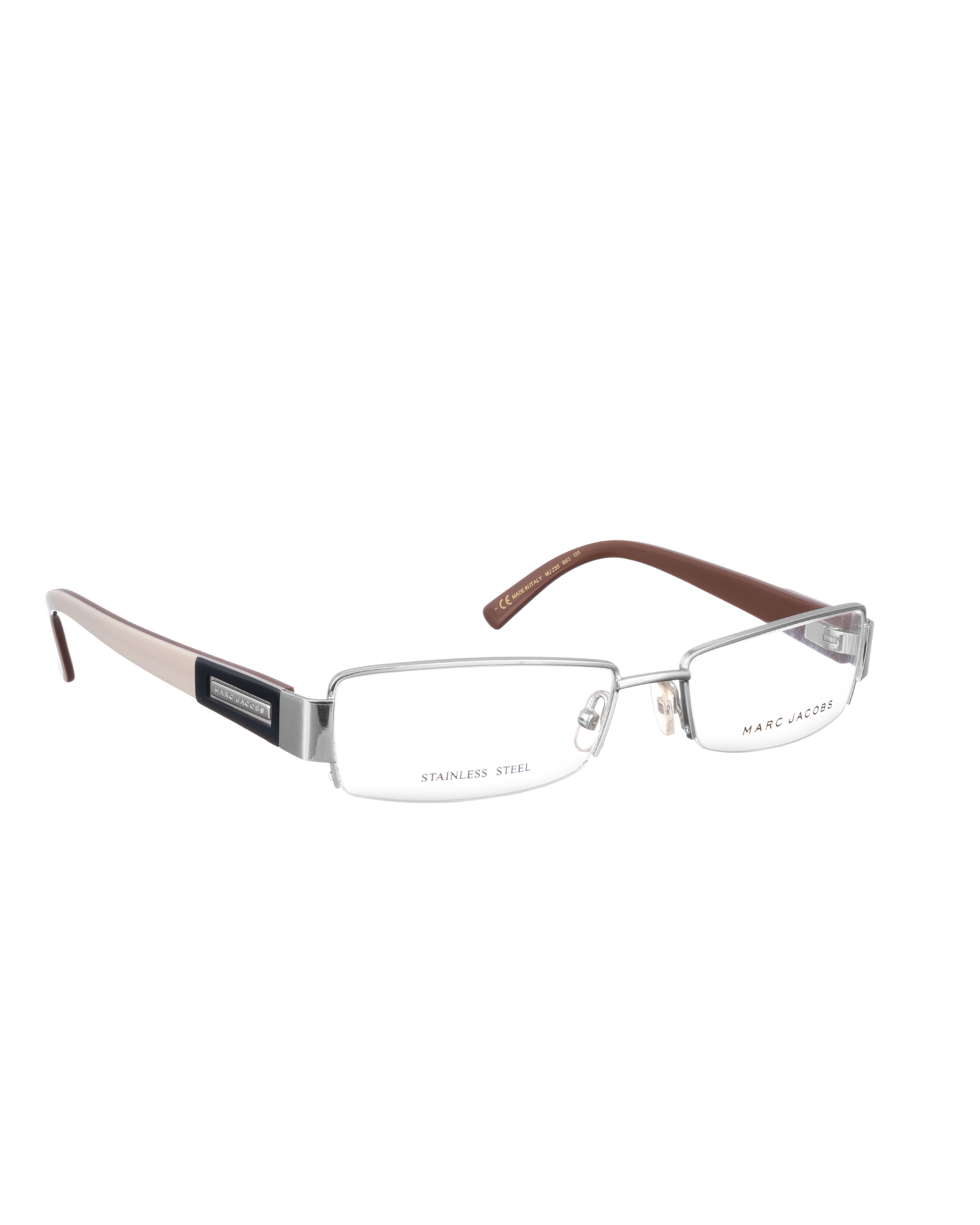 Marc Jacobs Marc Jacobs 90s Burgundy & Beige Classic Halfrim Glasses Size ONE SIZE - 2 Thumbnail