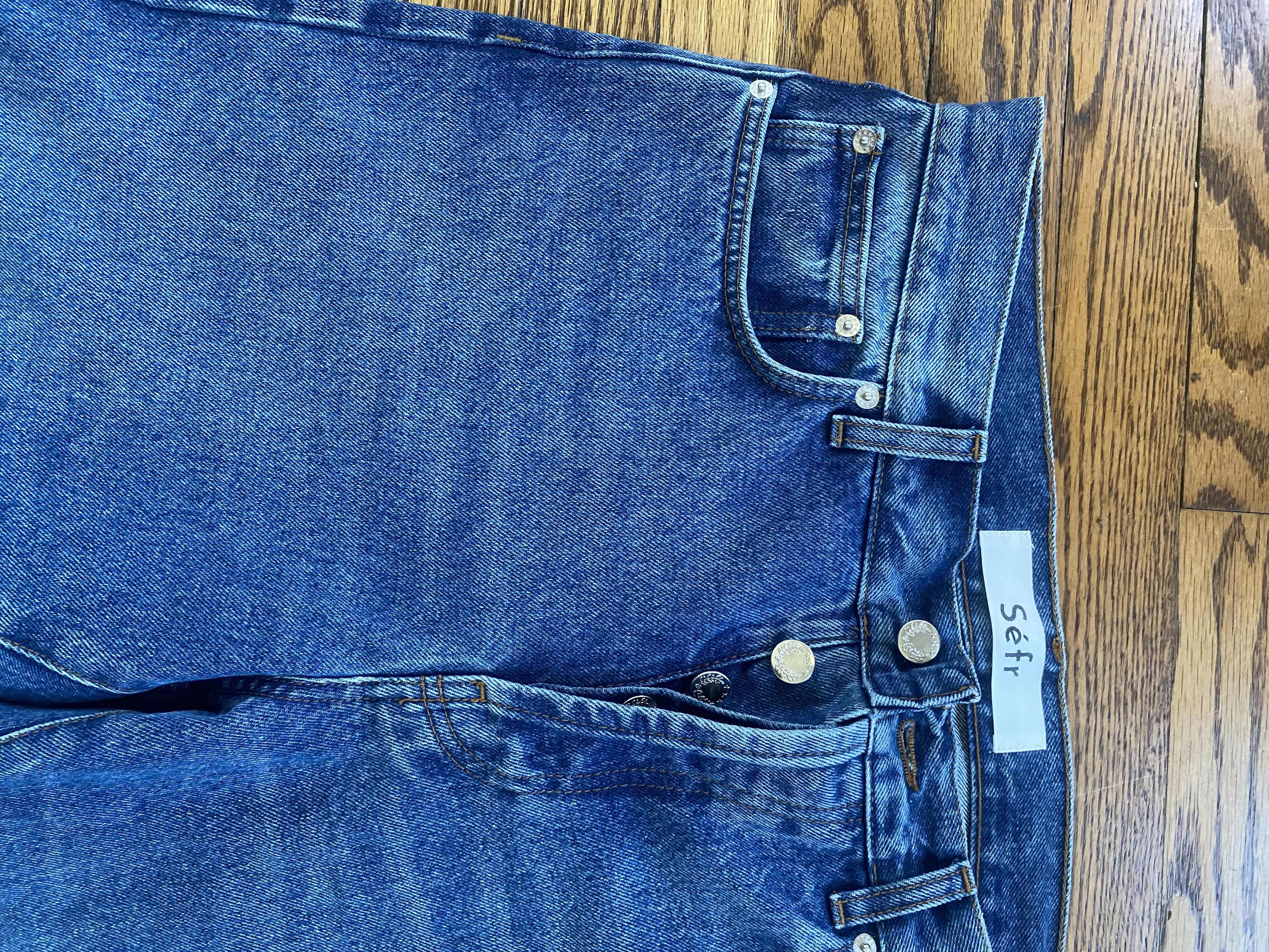 Sefr Blue Straight Jeans Size US 32 / EU 48 - 3 Thumbnail